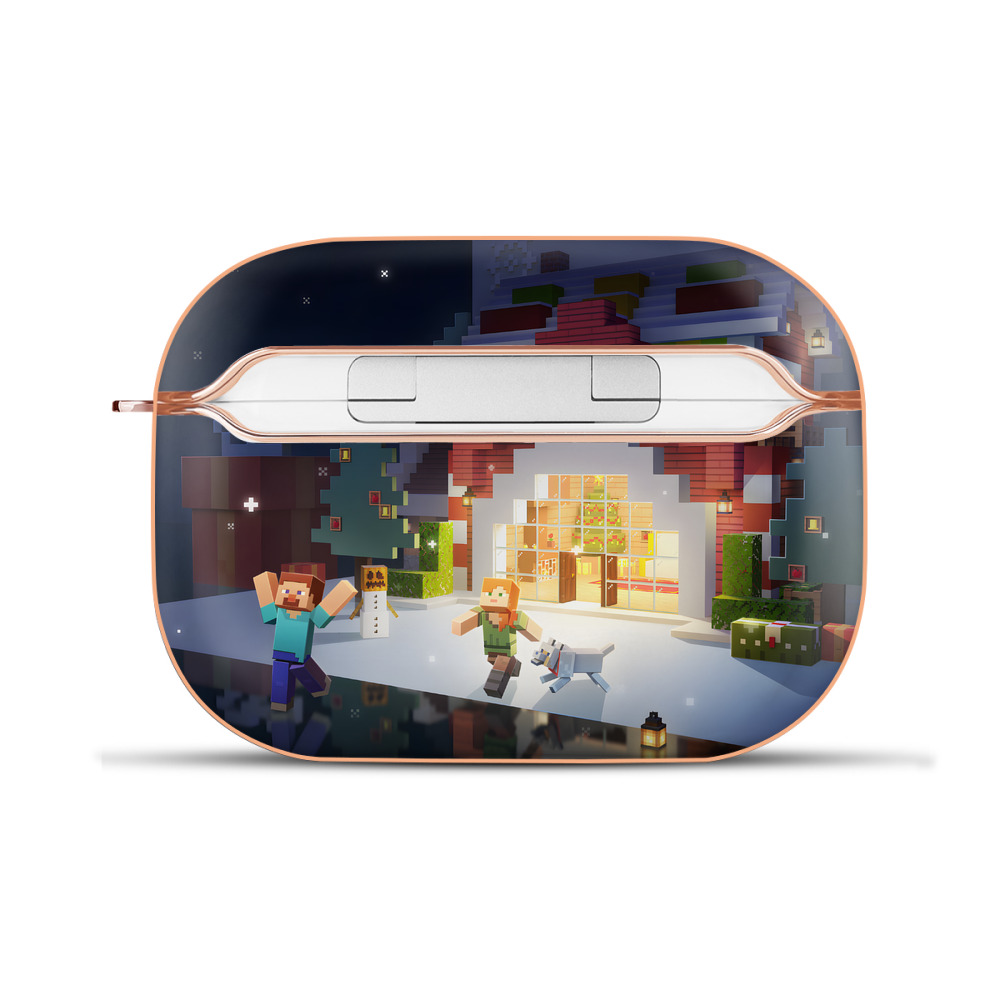 （画像用） マインクラフト ブロックの世界 Minecraft MC Block world 【AirPods Pro用】ハードシェル保護ケース｜耐衝撃・防指紋・カラビナ付き商品仕様