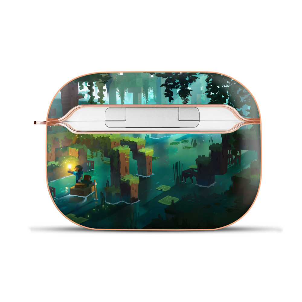 （画像用） マインクラフト ブロックの世界 Minecraft MC Block world 【AirPods Pro用】ハードシェル保護ケース｜耐衝撃・防指紋・カラビナ付き商品仕様