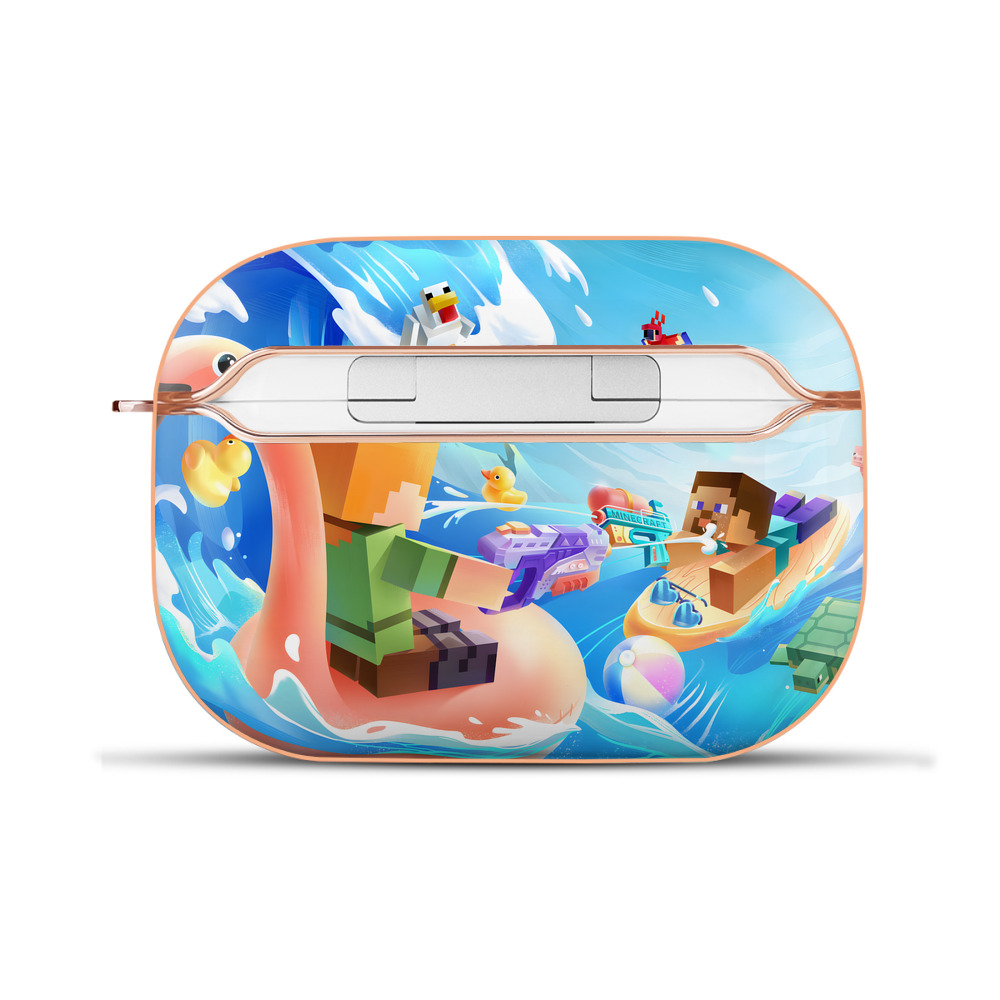 （画像用） マインクラフト ブロックの世界 Minecraft MC Block world 【AirPods Pro用】ハードシェル保護ケース｜耐衝撃・防指紋・カラビナ付き商品仕様