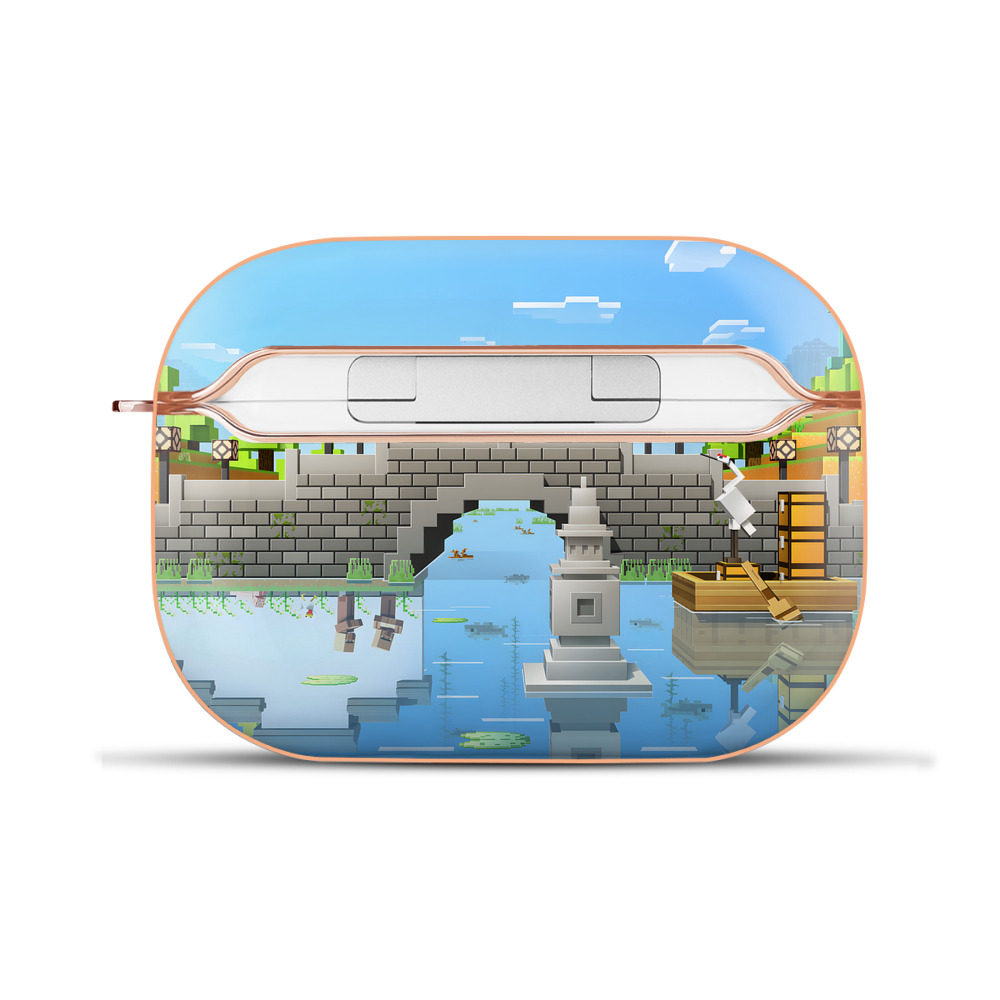 （画像用） マインクラフト ブロックの世界 Minecraft MC Block world 【AirPods Pro用】ハードシェル保護ケース｜耐衝撃・防指紋・カラビナ付き商品仕様