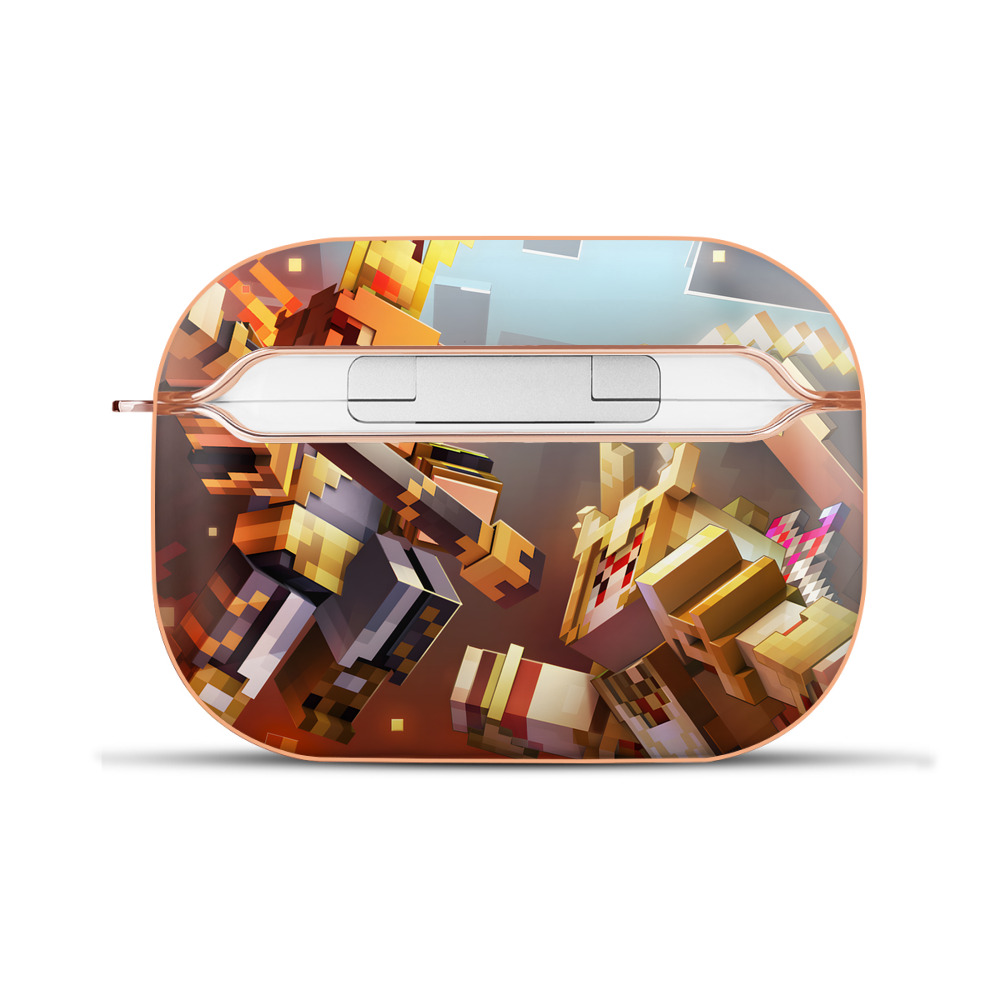 （画像用） マインクラフト ブロックの世界 Minecraft MC Block world 【AirPods Pro用】ハードシェル保護ケース｜耐衝撃・防指紋・カラビナ付き商品仕様