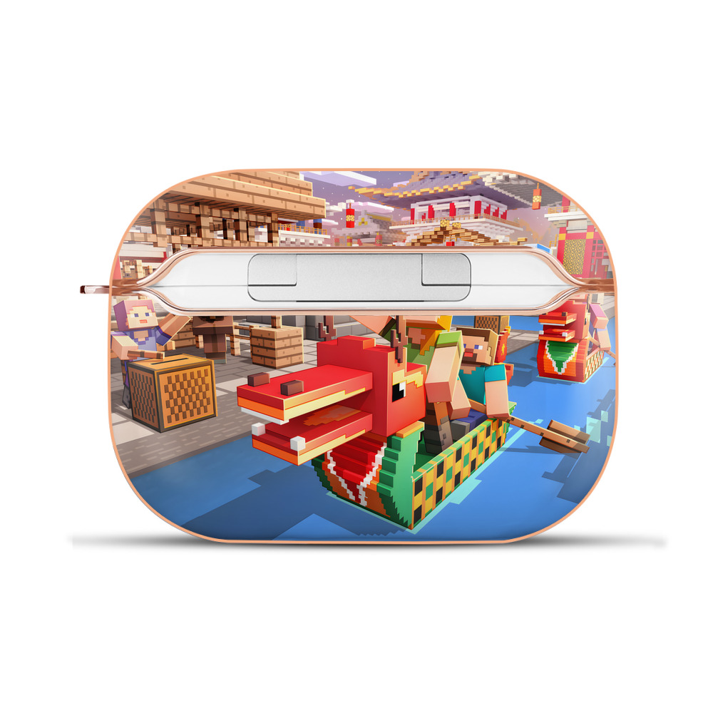 （画像用） マインクラフト ブロックの世界 Minecraft MC Block world 【AirPods Pro用】ハードシェル保護ケース｜耐衝撃・防指紋・カラビナ付き商品仕様