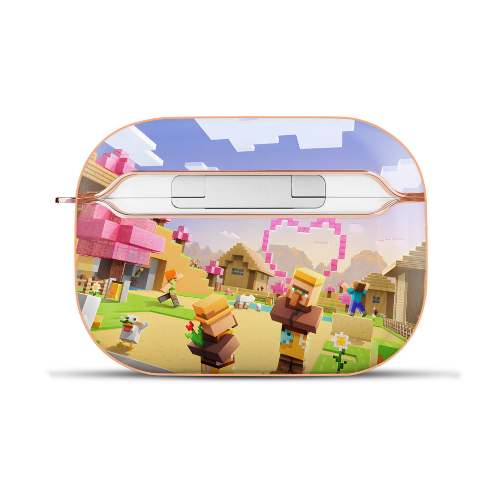 （画像用） マインクラフト ブロックの世界 Minecraft MC Block world 【AirPods Pro用】ハードシェル保護ケース｜耐衝撃・防指紋・カラビナ付き商品仕様