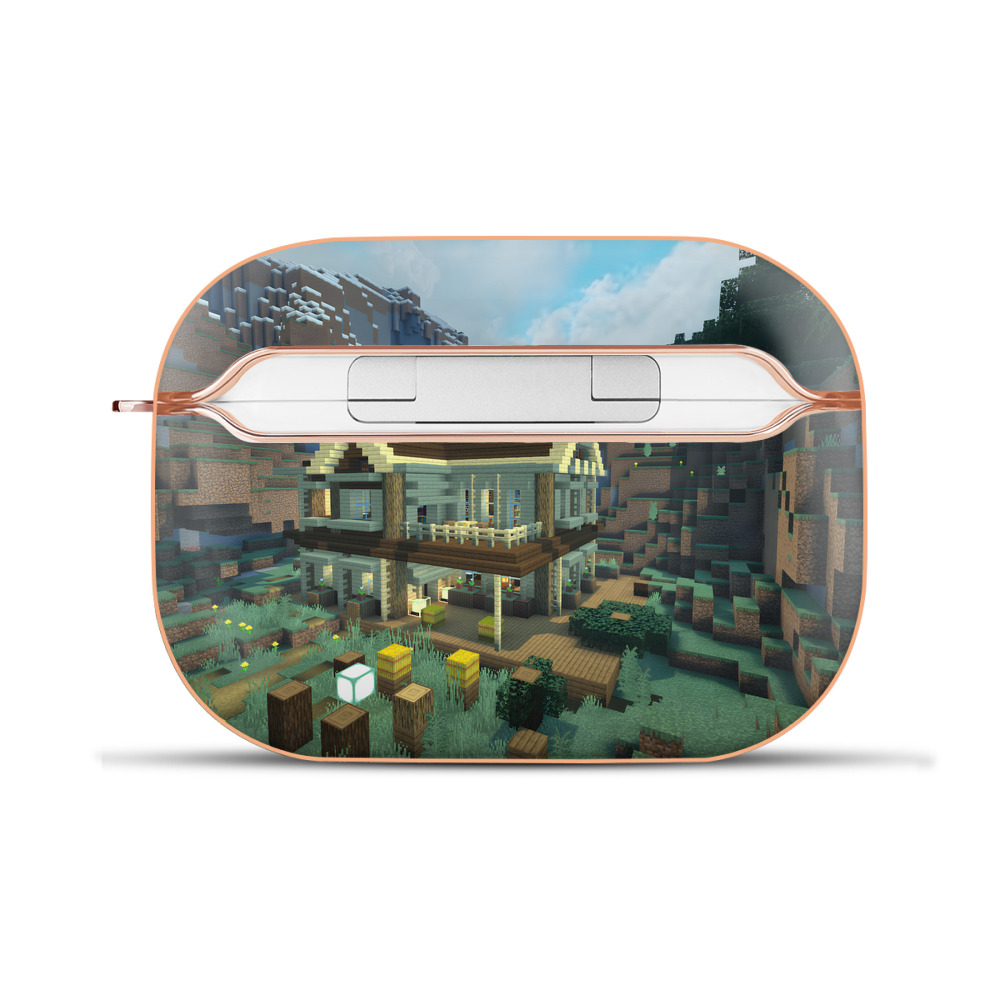 （画像用） マインクラフト ブロックの世界 Minecraft MC Block world 【AirPods Pro用】ハードシェル保護ケース｜耐衝撃・防指紋・カラビナ付き商品仕様