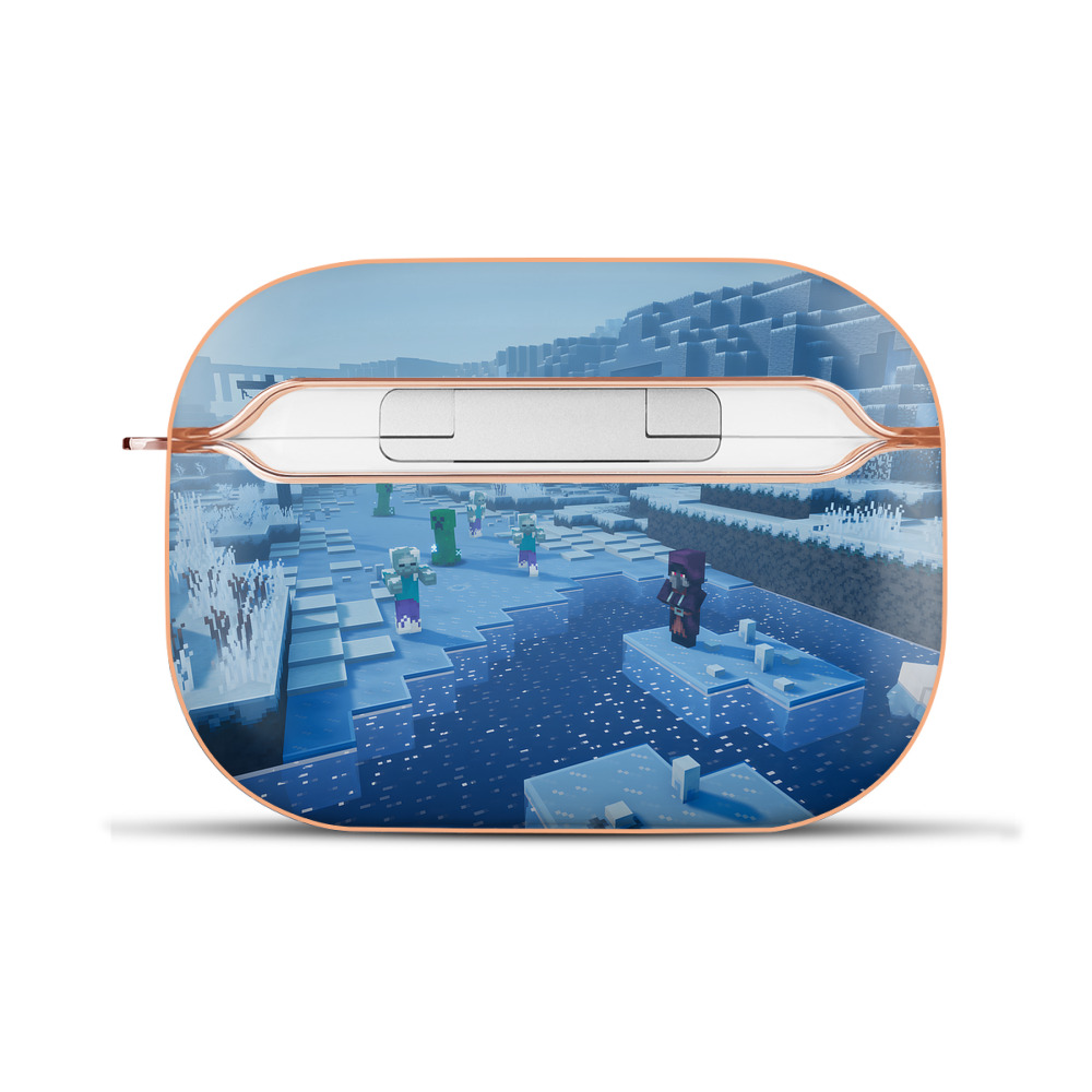 （画像用） マインクラフト ブロックの世界 Minecraft MC Block world 【AirPods Pro用】ハードシェル保護ケース｜耐衝撃・防指紋・カラビナ付き商品仕様