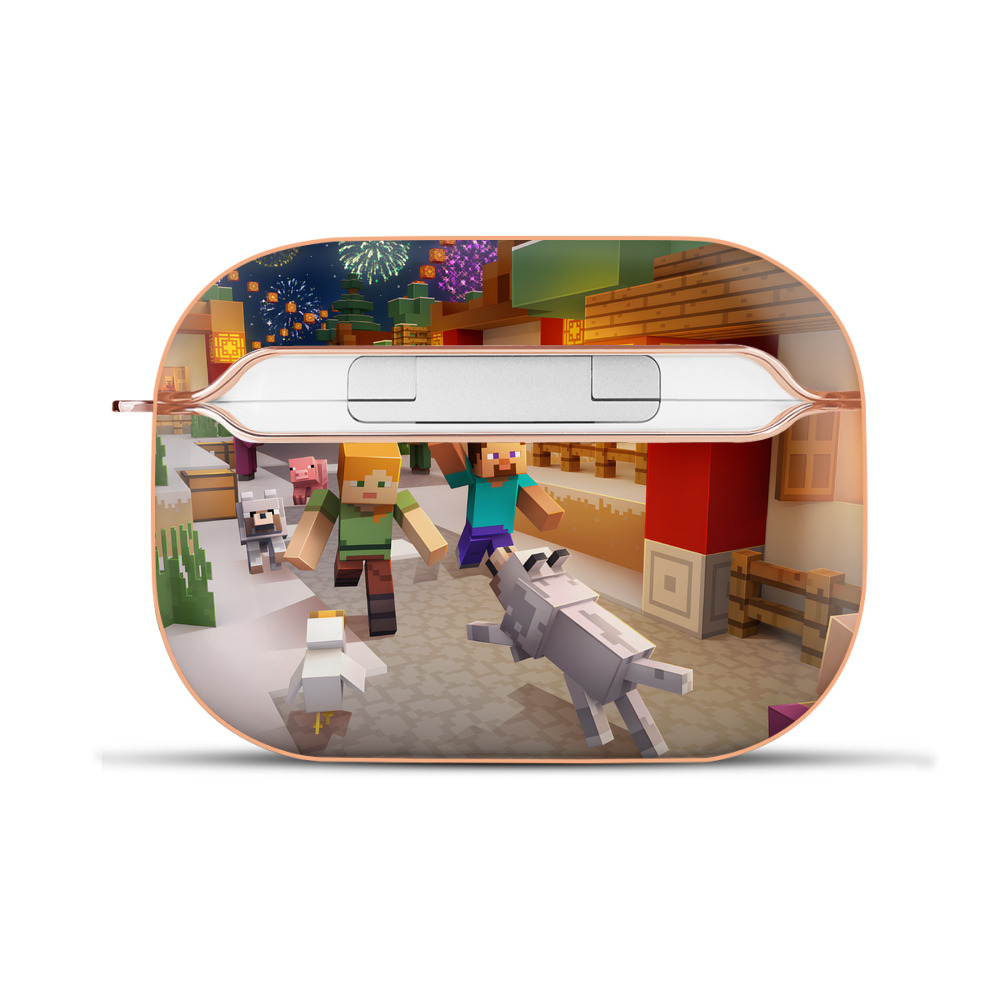 （画像用） マインクラフト ブロックの世界 Minecraft MC Block world 【AirPods Pro用】ハードシェル保護ケース｜耐衝撃・防指紋・カラビナ付き商品仕様