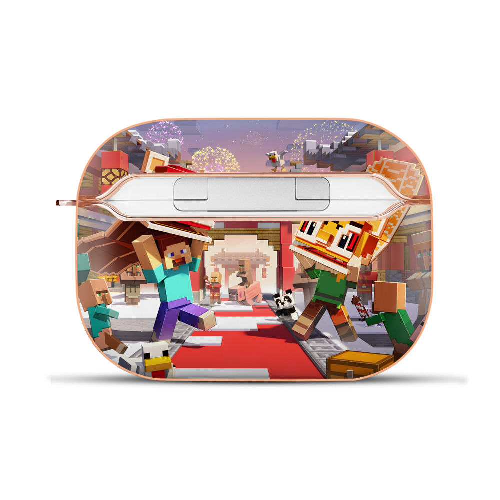 （画像用） マインクラフト ブロックの世界 Minecraft MC Block world 【AirPods Pro用】ハードシェル保護ケース｜耐衝撃・防指紋・カラビナ付き商品仕様