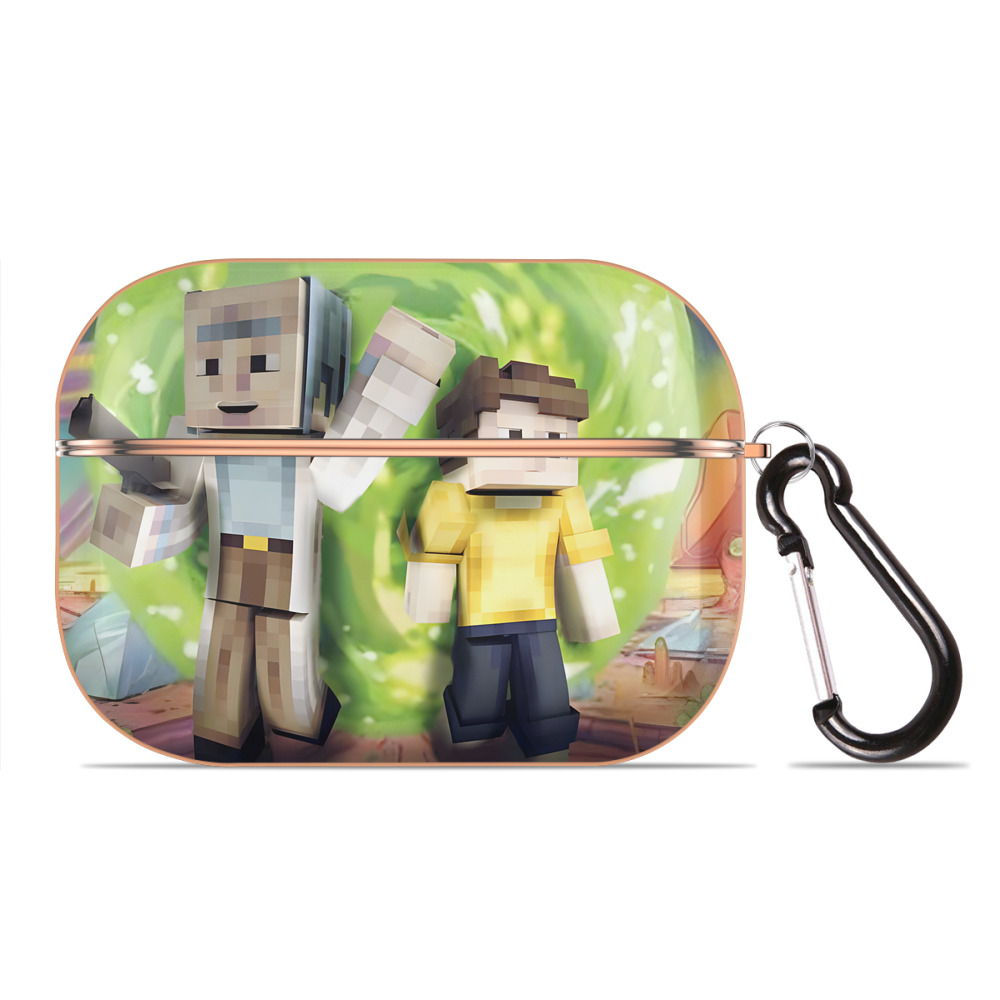 （画像用） マインクラフト ブロックの世界 Minecraft MC Block world 【AirPods Pro用】ハードシェル保護ケース｜耐衝撃・防指紋・カラビナ付き商品仕様