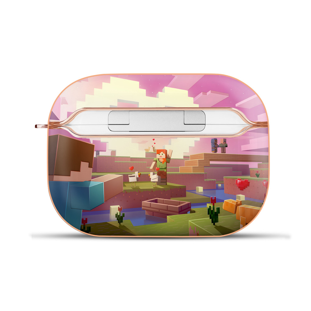 （画像用） マインクラフト ブロックの世界 Minecraft MC Block world 【AirPods Pro用】ハードシェル保護ケース｜耐衝撃・防指紋・カラビナ付き商品仕様