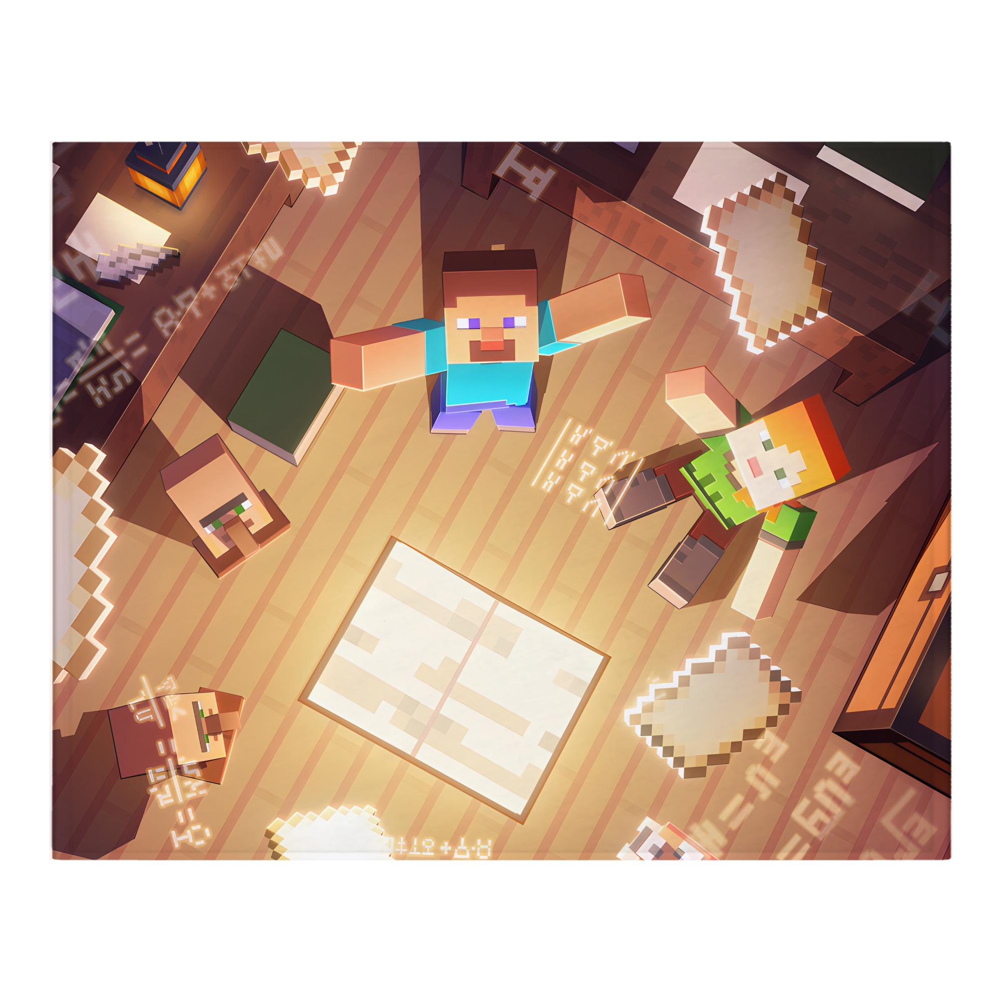 （画像用） マインクラフト ブロックの世界 Minecraft MC Block world フランネルブランケット・多サイズ対応（横型）