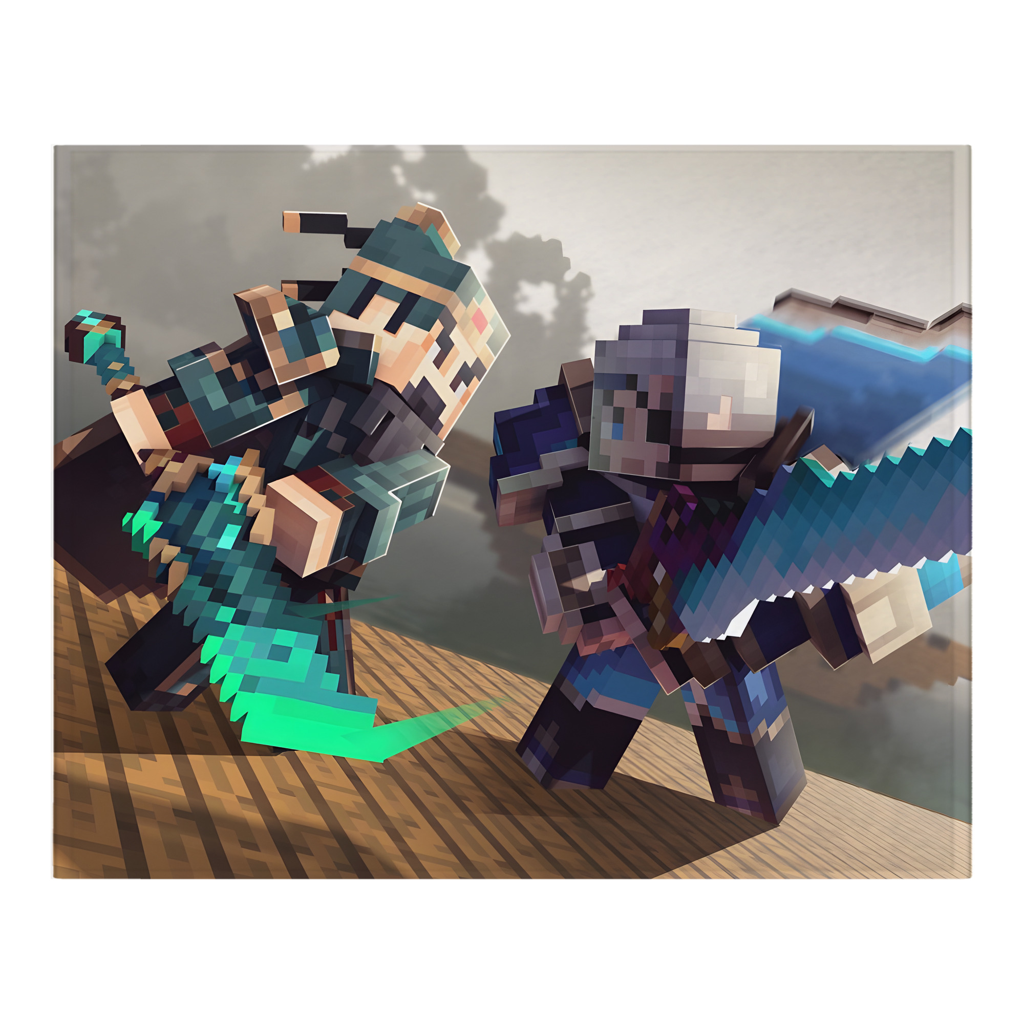 （画像用） マインクラフト ブロックの世界 Minecraft MC Block world フランネルブランケット・多サイズ対応（横型）