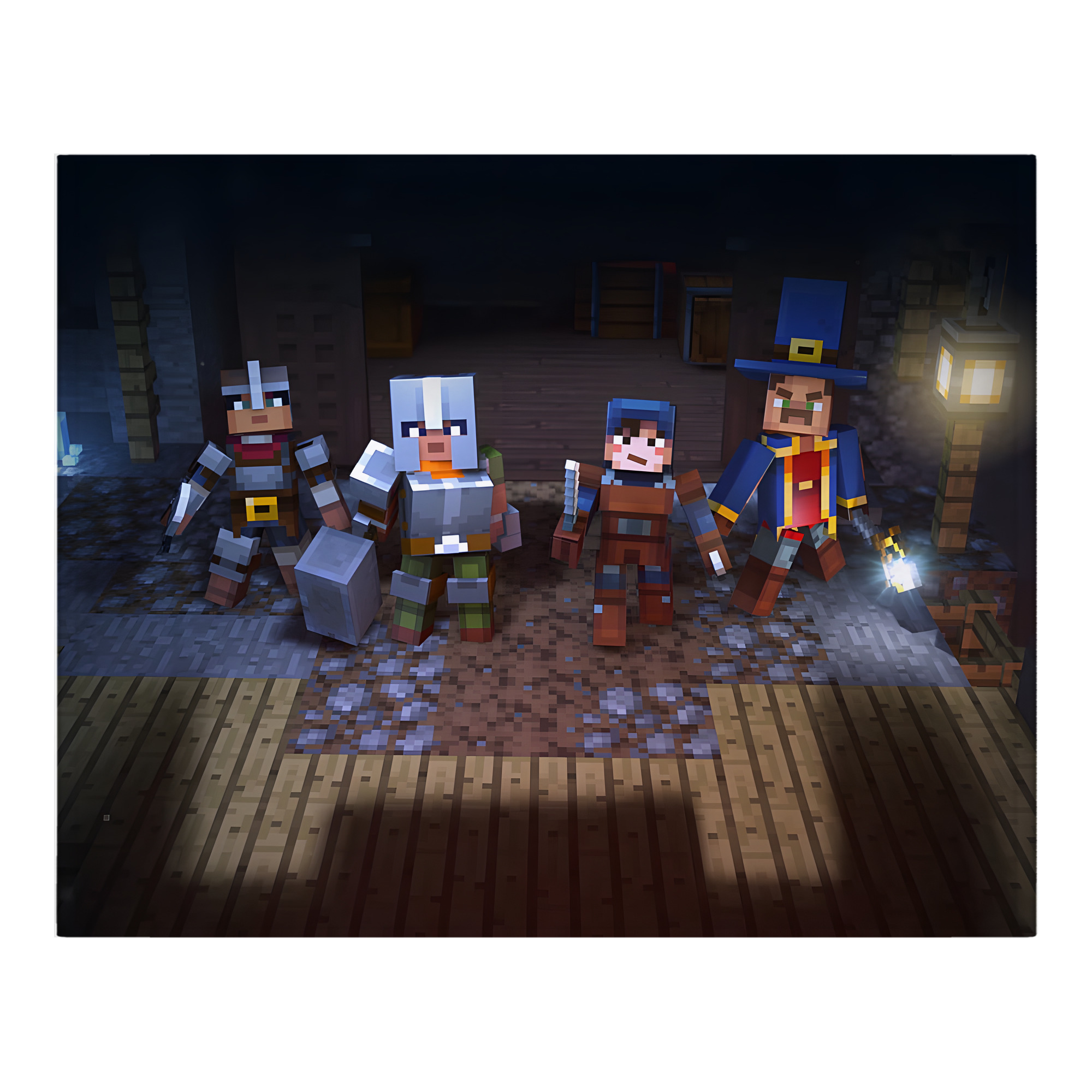 （画像用） マインクラフト ブロックの世界 Minecraft MC Block world フランネルブランケット・多サイズ対応（横型）