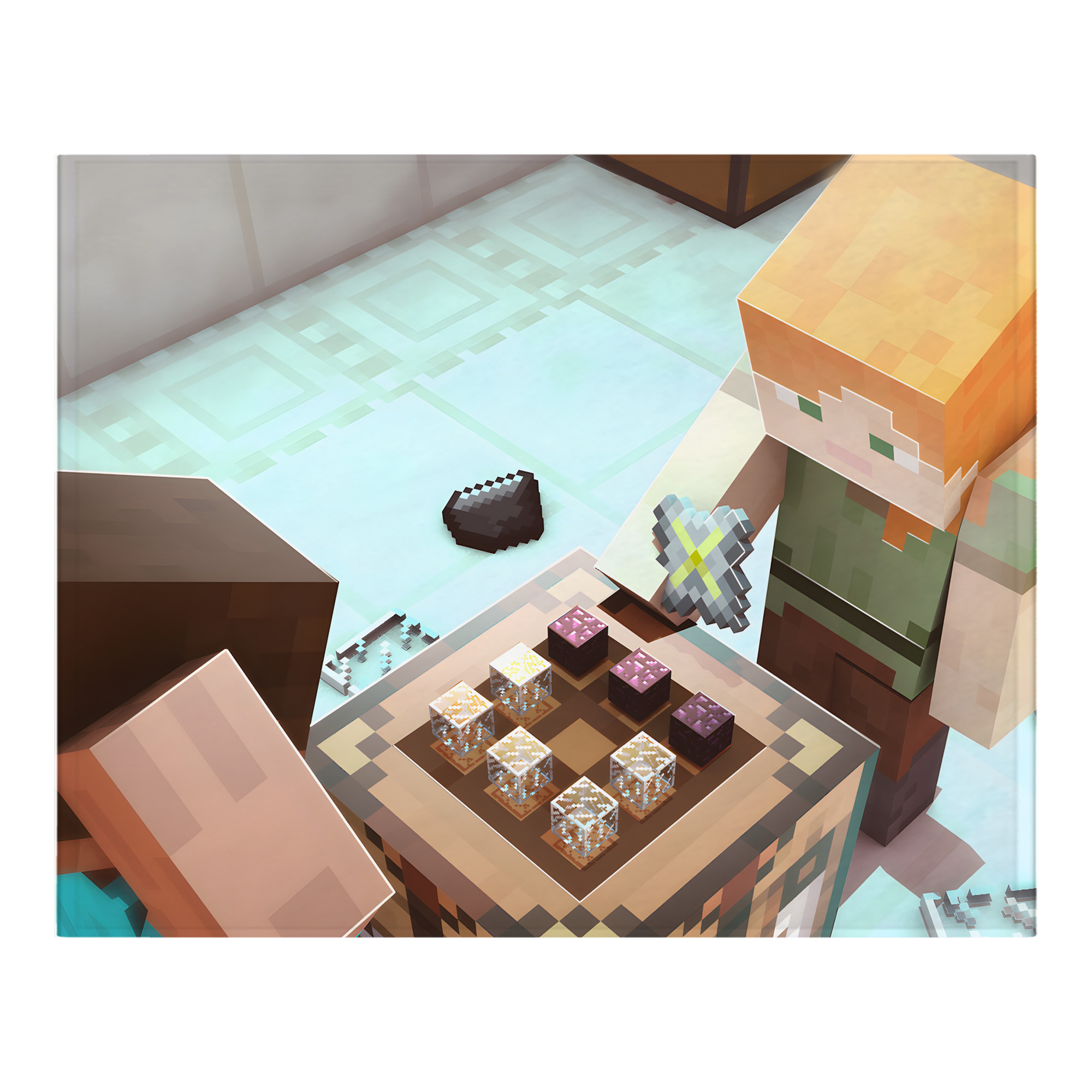 （画像用） マインクラフト ブロックの世界 Minecraft MC Block world フランネルブランケット・多サイズ対応（横型）