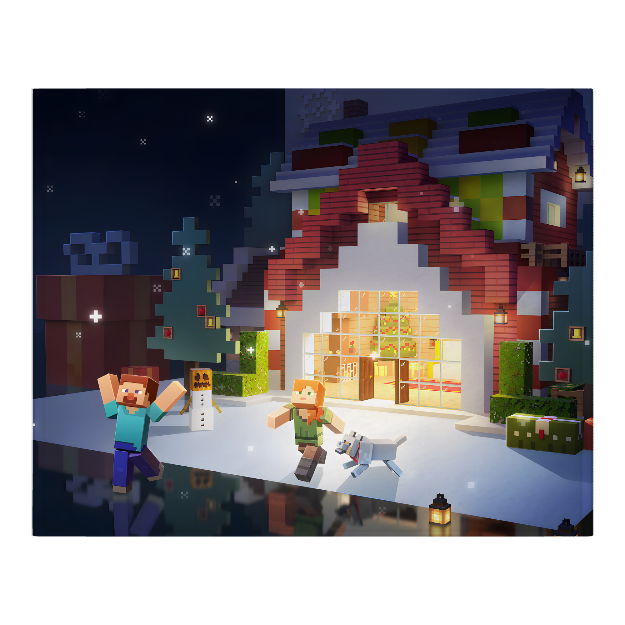 （画像用） マインクラフト ブロックの世界 Minecraft MC Block world フランネルブランケット・多サイズ対応（横型）