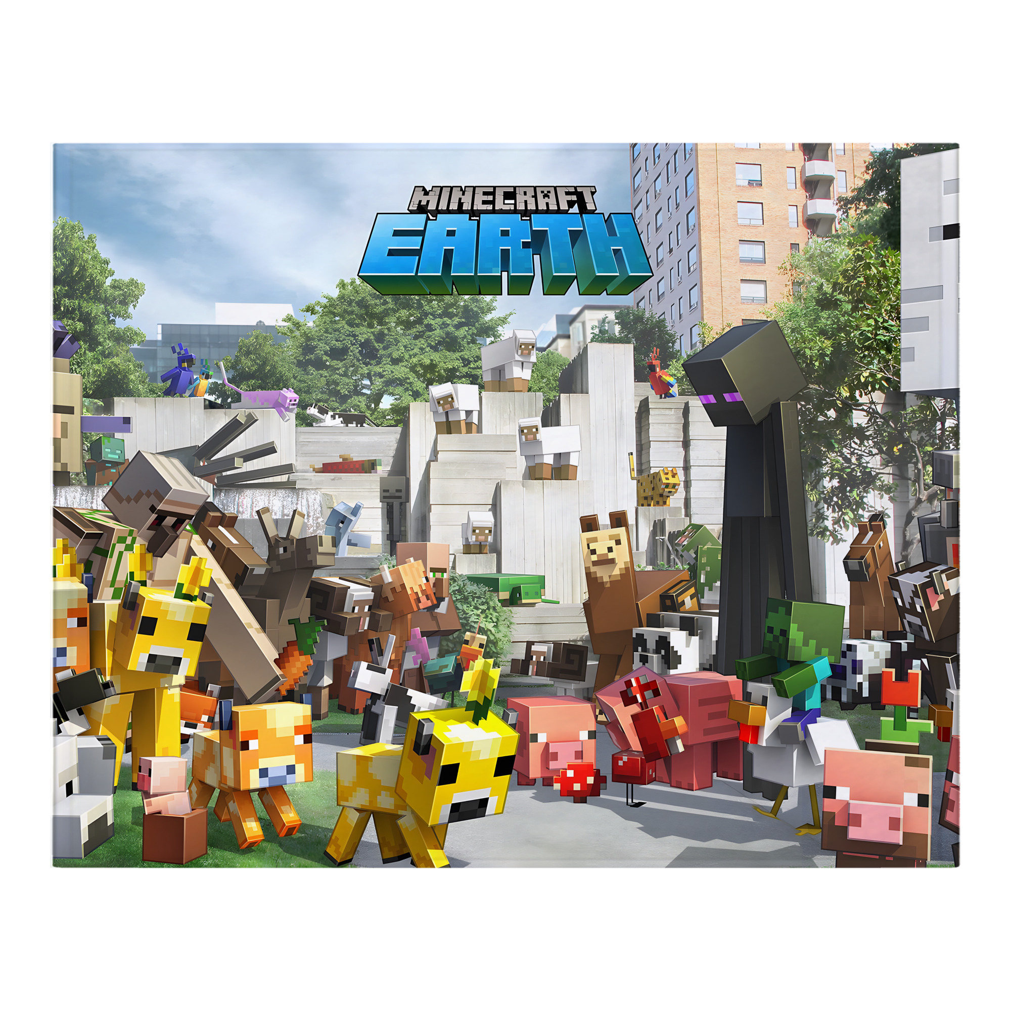（画像用） マインクラフト ブロックの世界 Minecraft MC Block world フランネルブランケット・多サイズ対応（横型）
