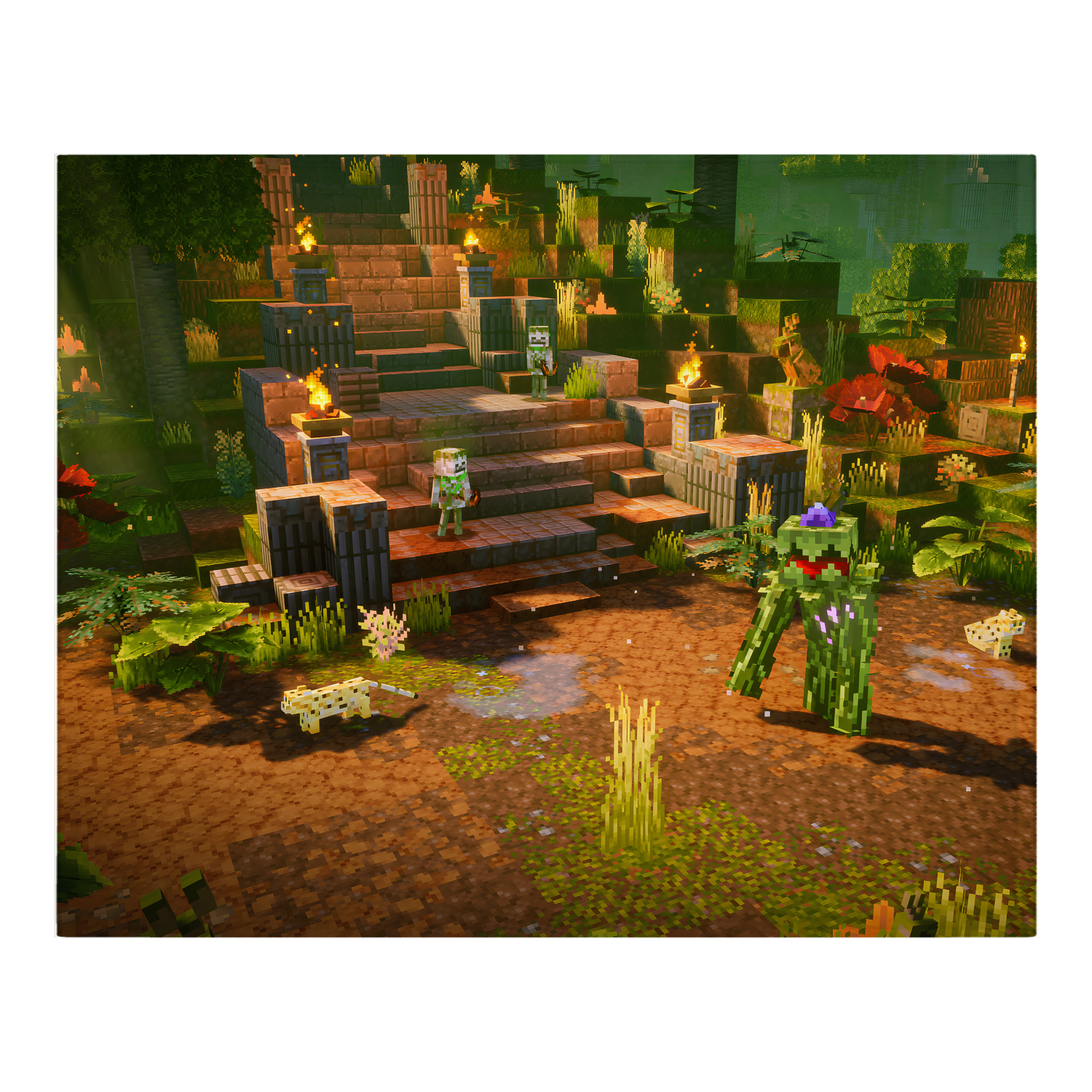 （画像用） マインクラフト ブロックの世界 Minecraft MC Block world フランネルブランケット・多サイズ対応（横型）