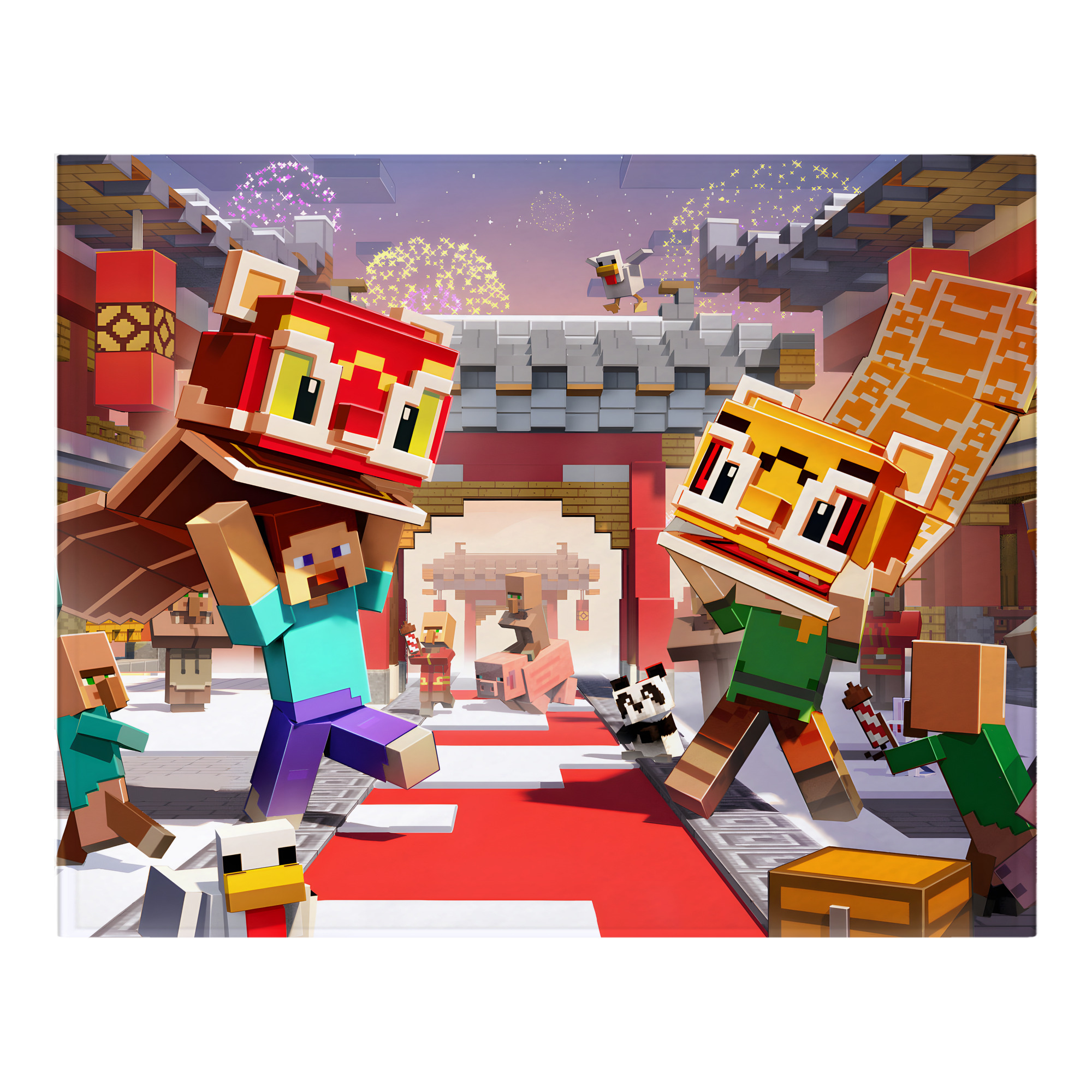 （画像用） マインクラフト ブロックの世界 Minecraft MC Block world フランネルブランケット・多サイズ対応（横型）