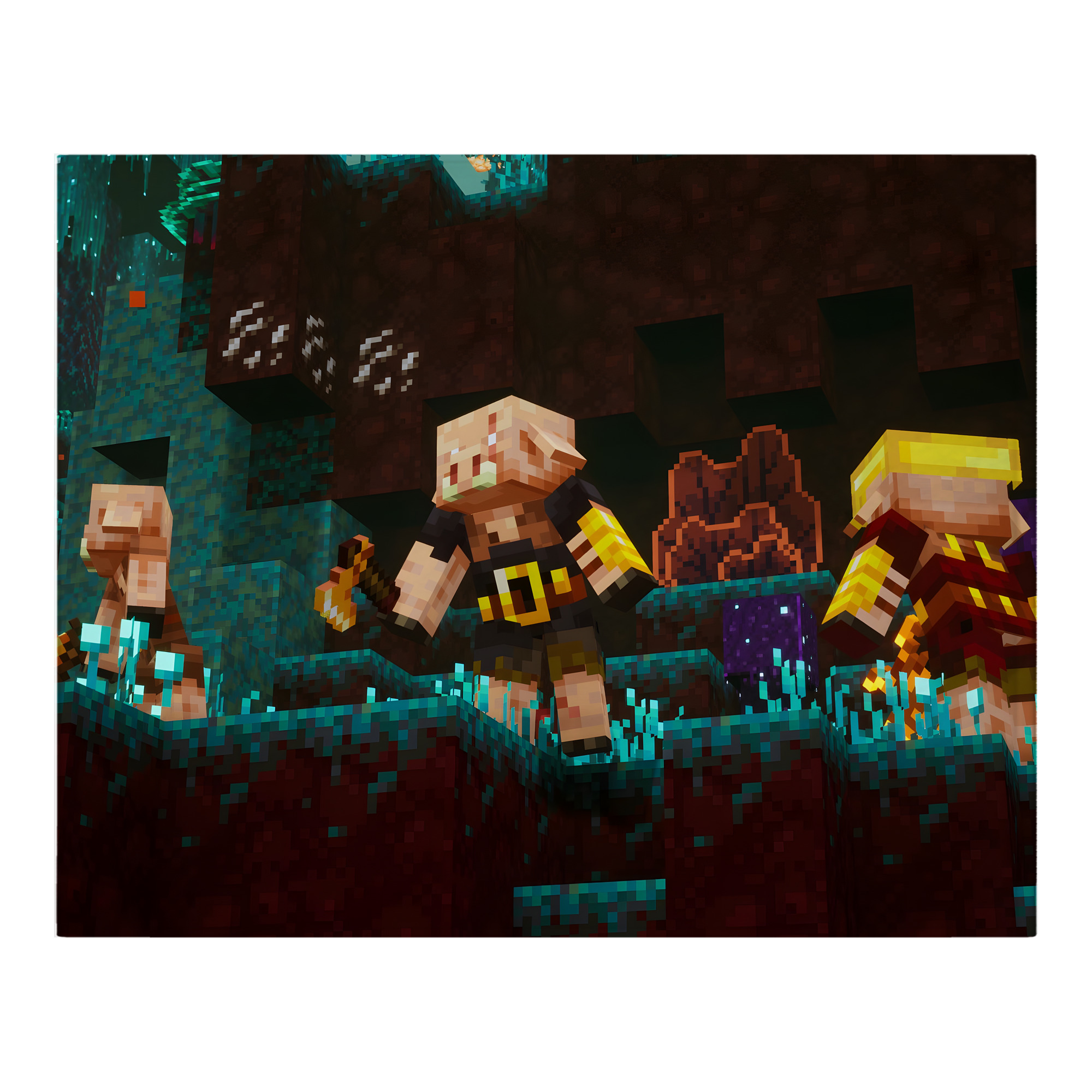 （画像用） マインクラフト ブロックの世界 Minecraft MC Block world フランネルブランケット・多サイズ対応（横型）
