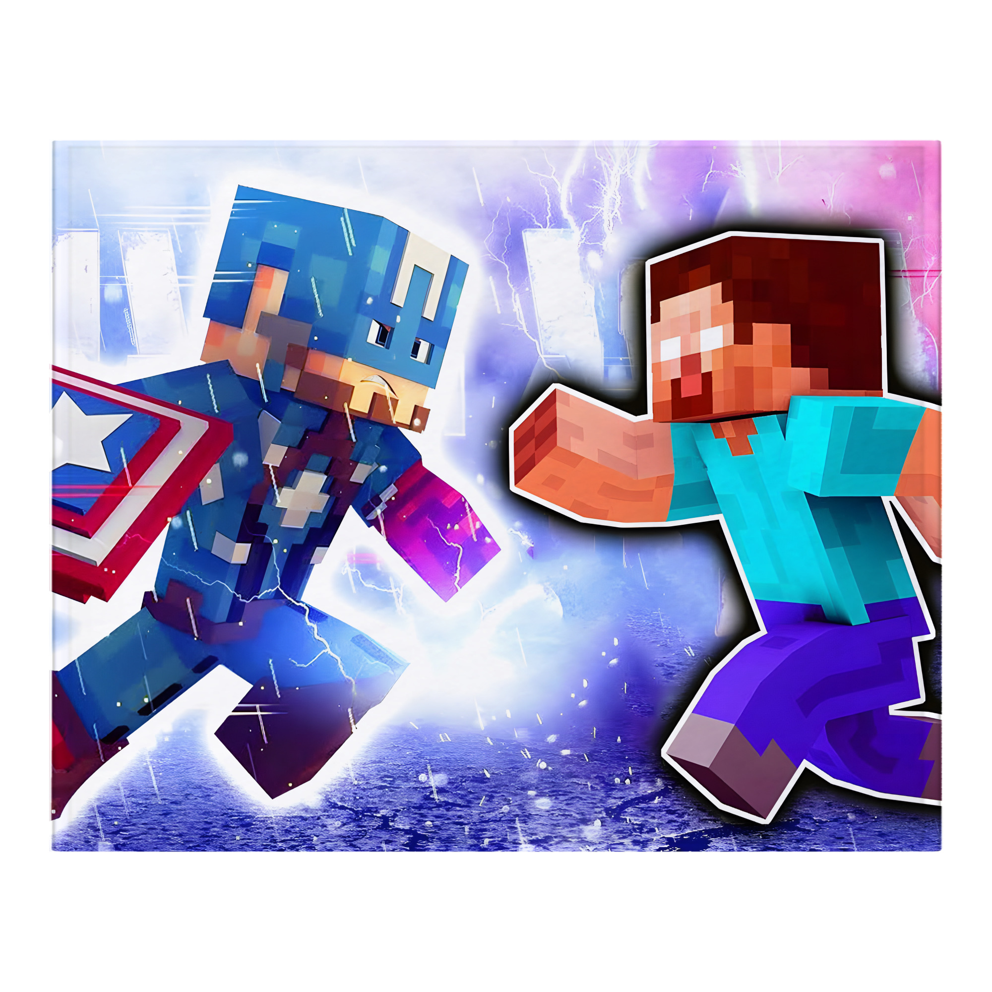 （画像用） マインクラフト ブロックの世界 Minecraft MC Block world フランネルブランケット・多サイズ対応（横型）