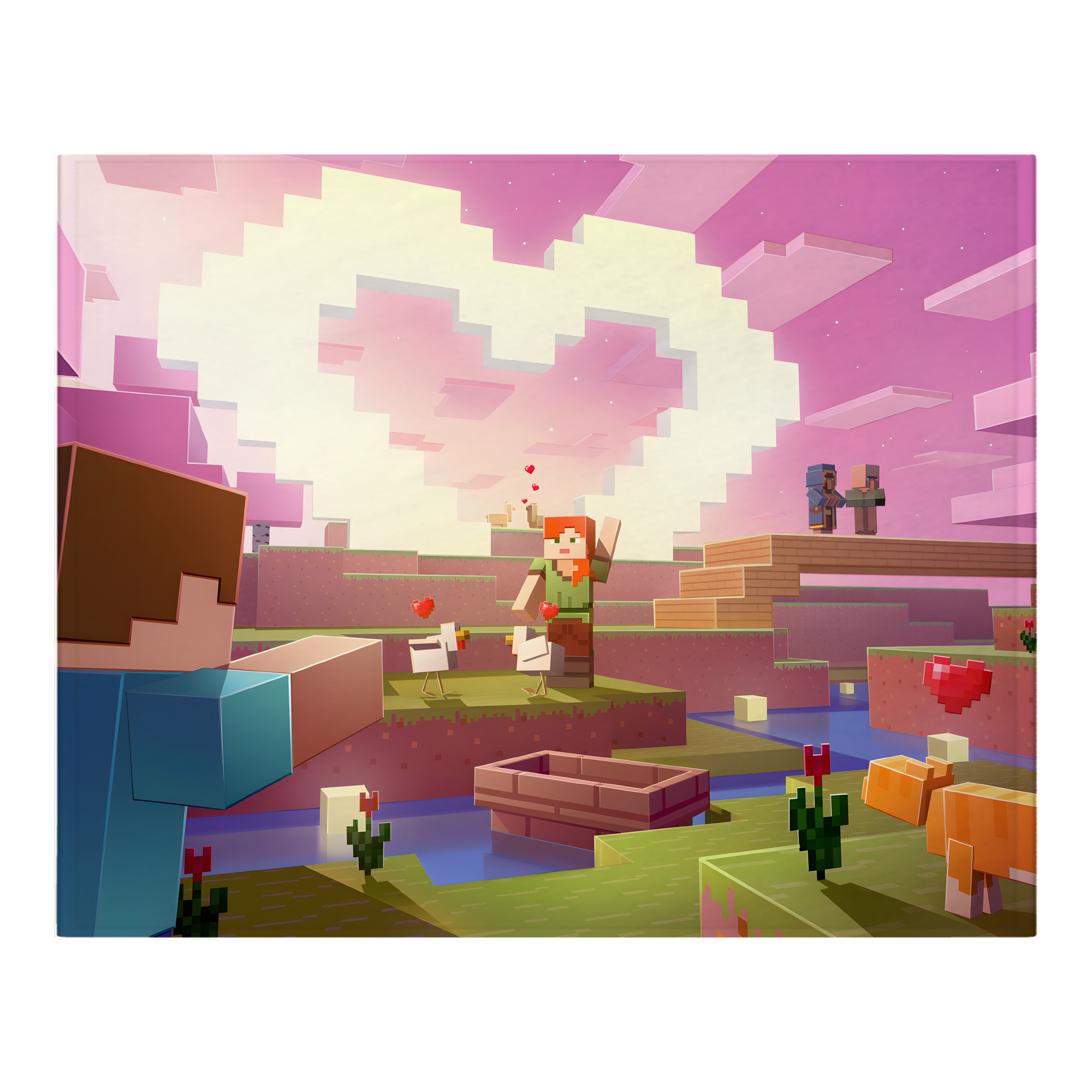 （画像用） マインクラフト ブロックの世界 Minecraft MC Block world フランネルブランケット・多サイズ対応（横型）