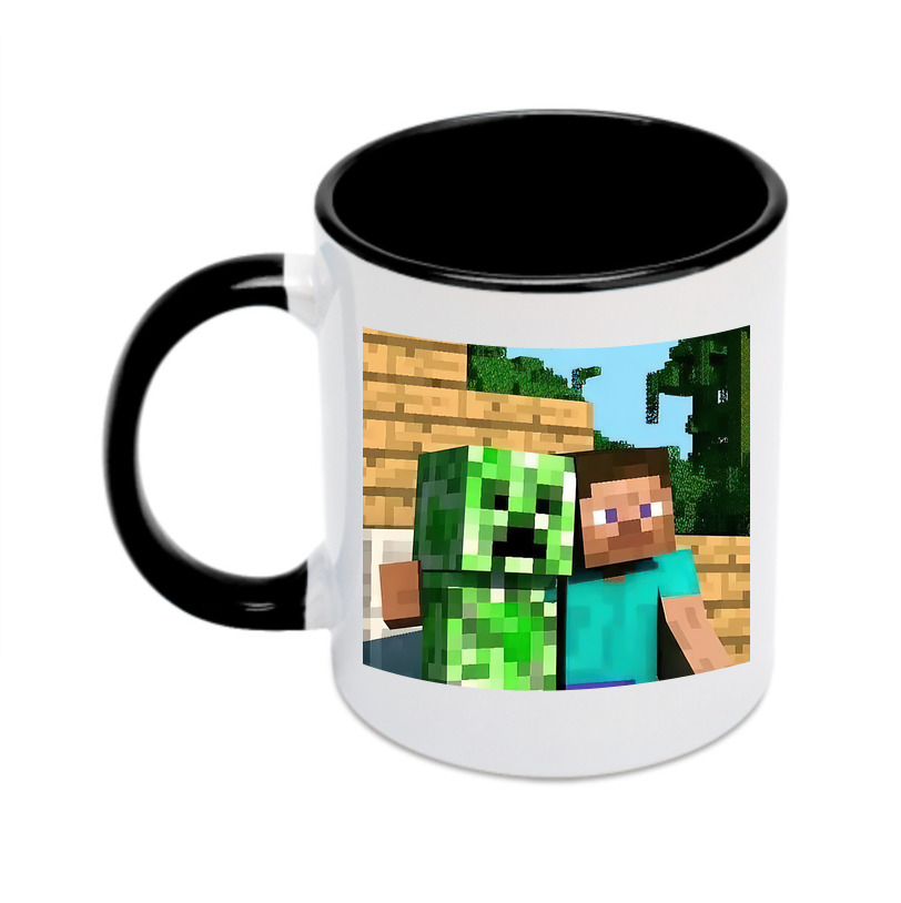 （画像用） マインクラフト ブロックの世界 Minecraft MC Block world カラーマグカップ