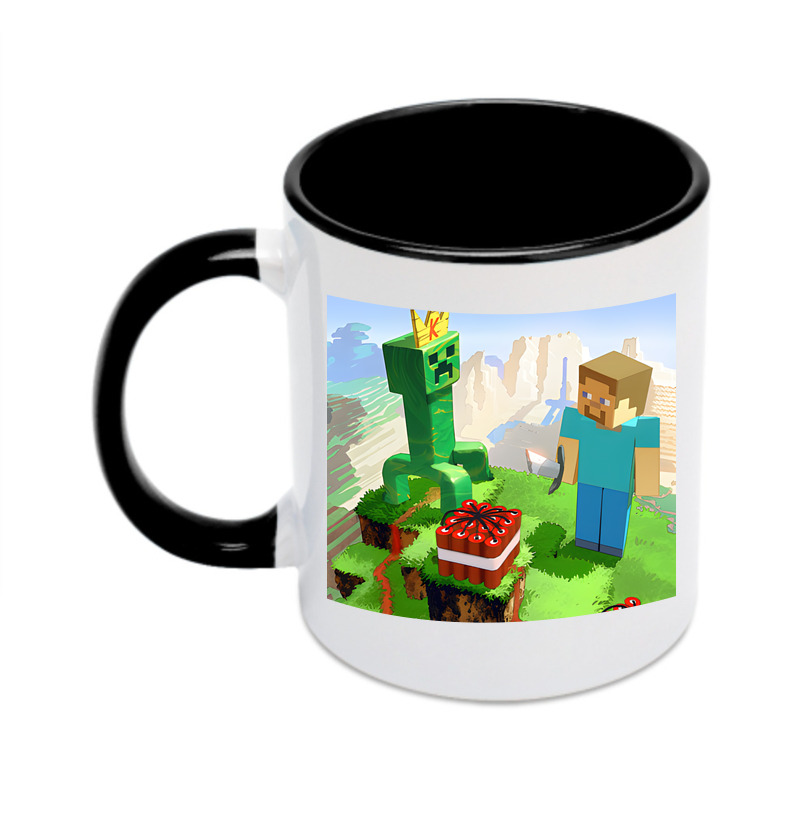 （画像用） マインクラフト ブロックの世界 Minecraft MC Block world カラーマグカップ