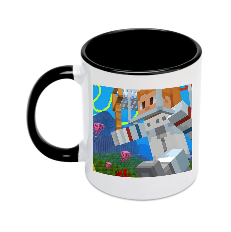 （画像用） マインクラフト ブロックの世界 Minecraft MC Block world カラーマグカップ