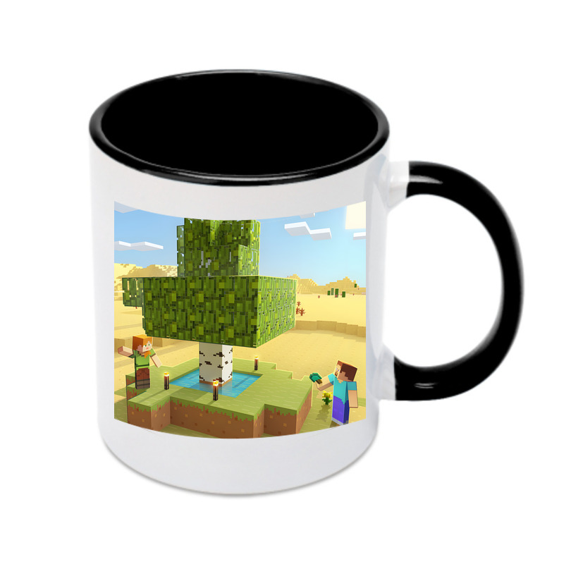 （画像用） マインクラフト ブロックの世界 Minecraft MC Block world カラーマグカップ