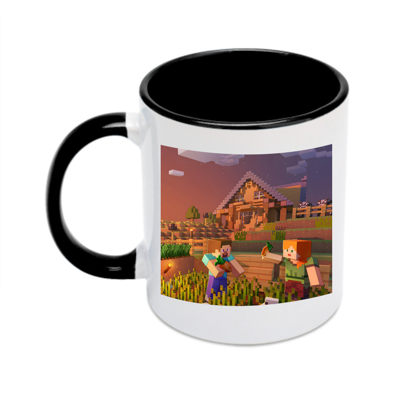 （画像用） マインクラフト ブロックの世界 Minecraft MC Block world カラーマグカップ