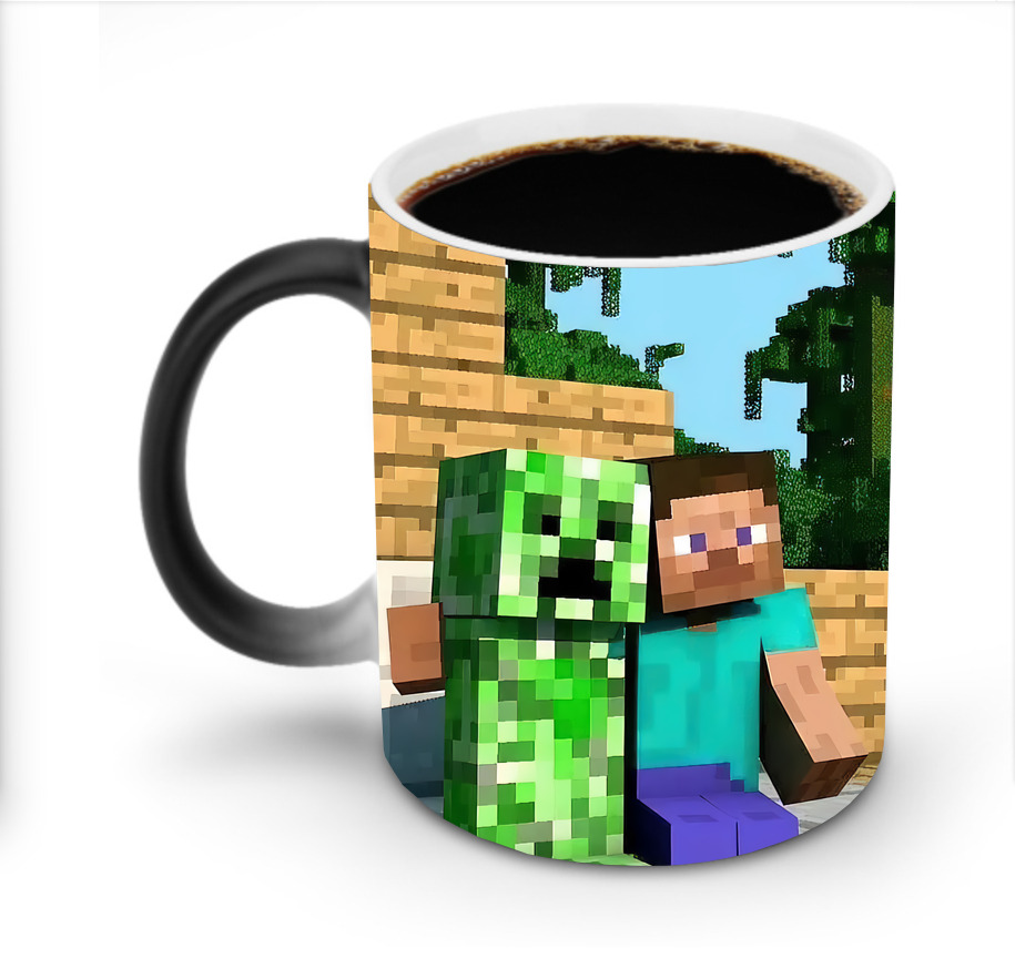 （画像用） マインクラフト ブロックの世界 Minecraft MC Block world 温度変色マグカップ
