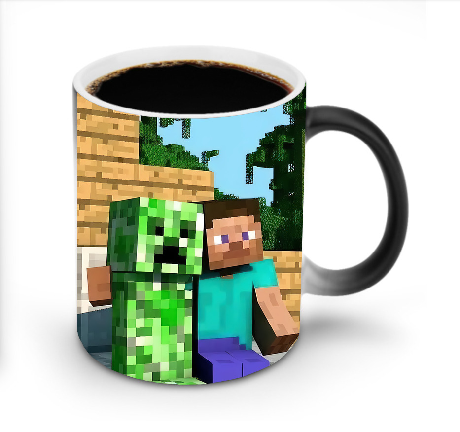 （画像用） マインクラフト ブロックの世界 Minecraft MC Block world 温度変色マグカップ