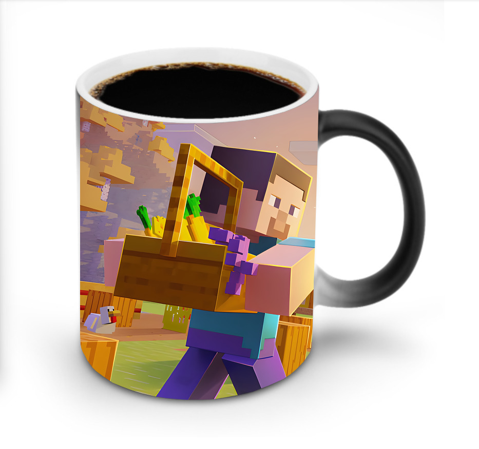 （画像用） マインクラフト ブロックの世界 Minecraft MC Block world 温度変色マグカップ
