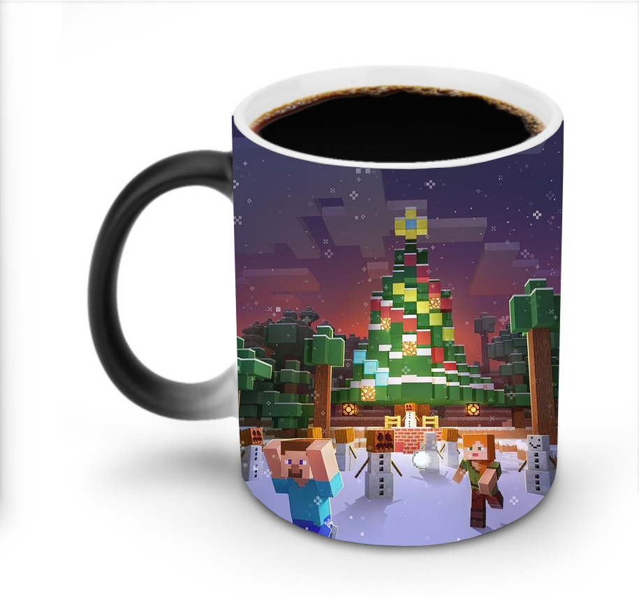 （画像用） マインクラフト ブロックの世界 Minecraft MC Block world 温度変色マグカップ