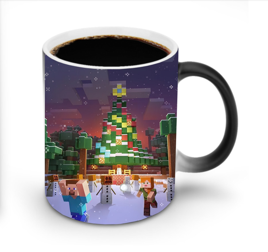 （画像用） マインクラフト ブロックの世界 Minecraft MC Block world 温度変色マグカップ