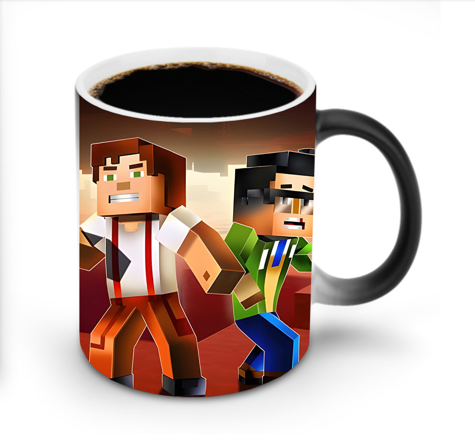 （画像用） マインクラフト ブロックの世界 Minecraft MC Block world 温度変色マグカップ