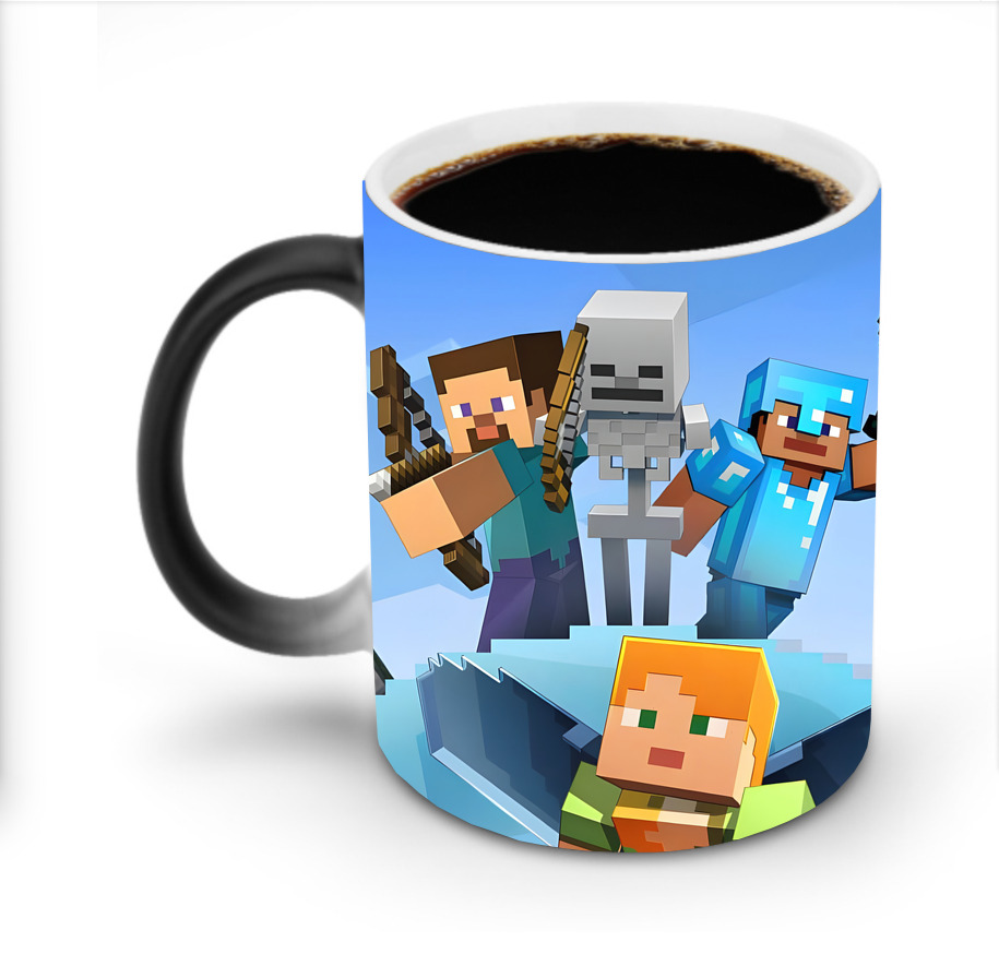 （画像用） マインクラフト ブロックの世界 Minecraft MC Block world 温度変色マグカップ