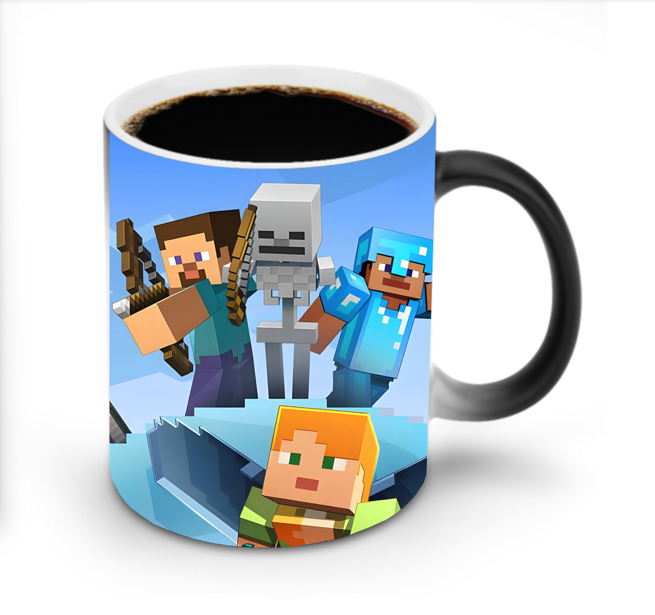 （画像用） マインクラフト ブロックの世界 Minecraft MC Block world 温度変色マグカップ