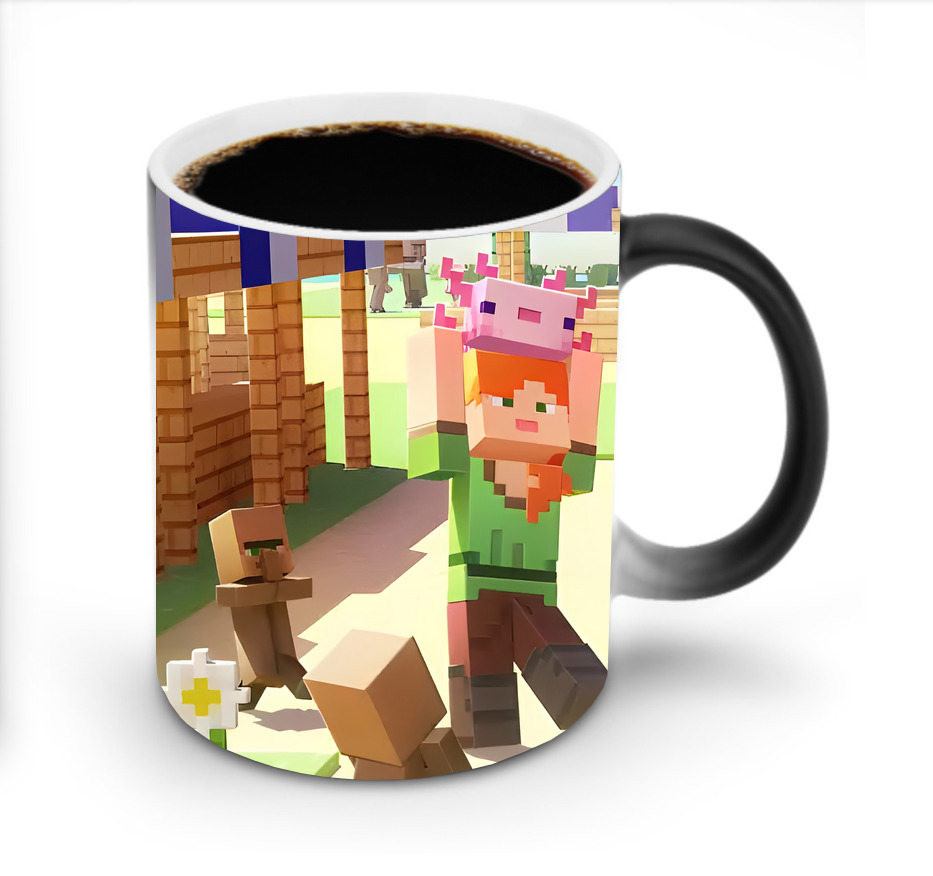 （画像用） マインクラフト ブロックの世界 Minecraft MC Block world 温度変色マグカップ