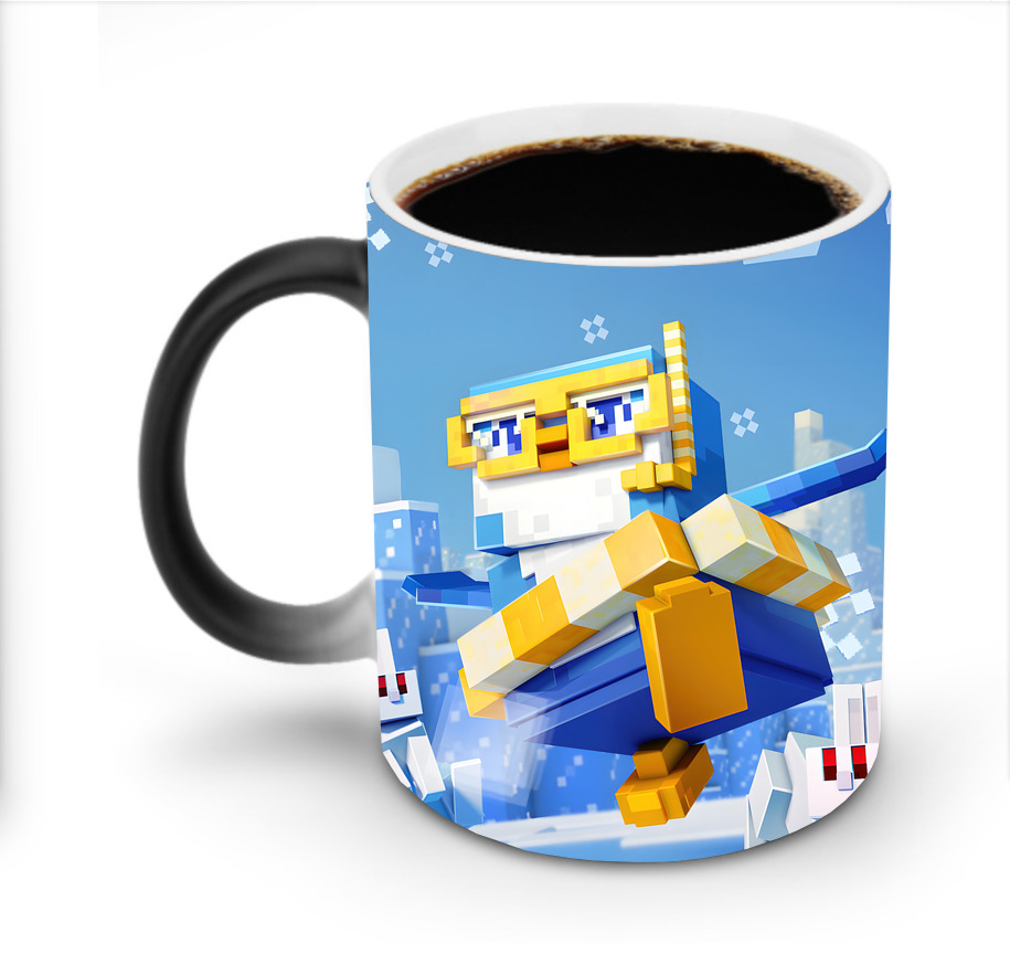 （画像用） マインクラフト ブロックの世界 Minecraft MC Block world 温度変色マグカップ