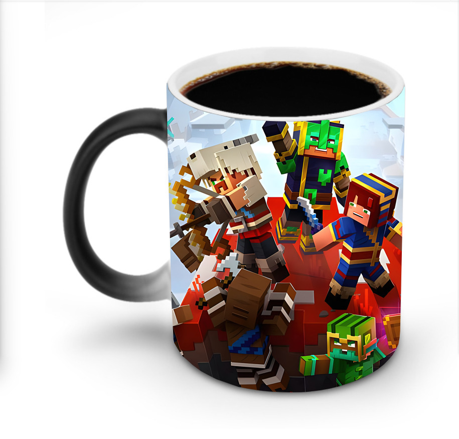 （画像用） マインクラフト ブロックの世界 Minecraft MC Block world 温度変色マグカップ