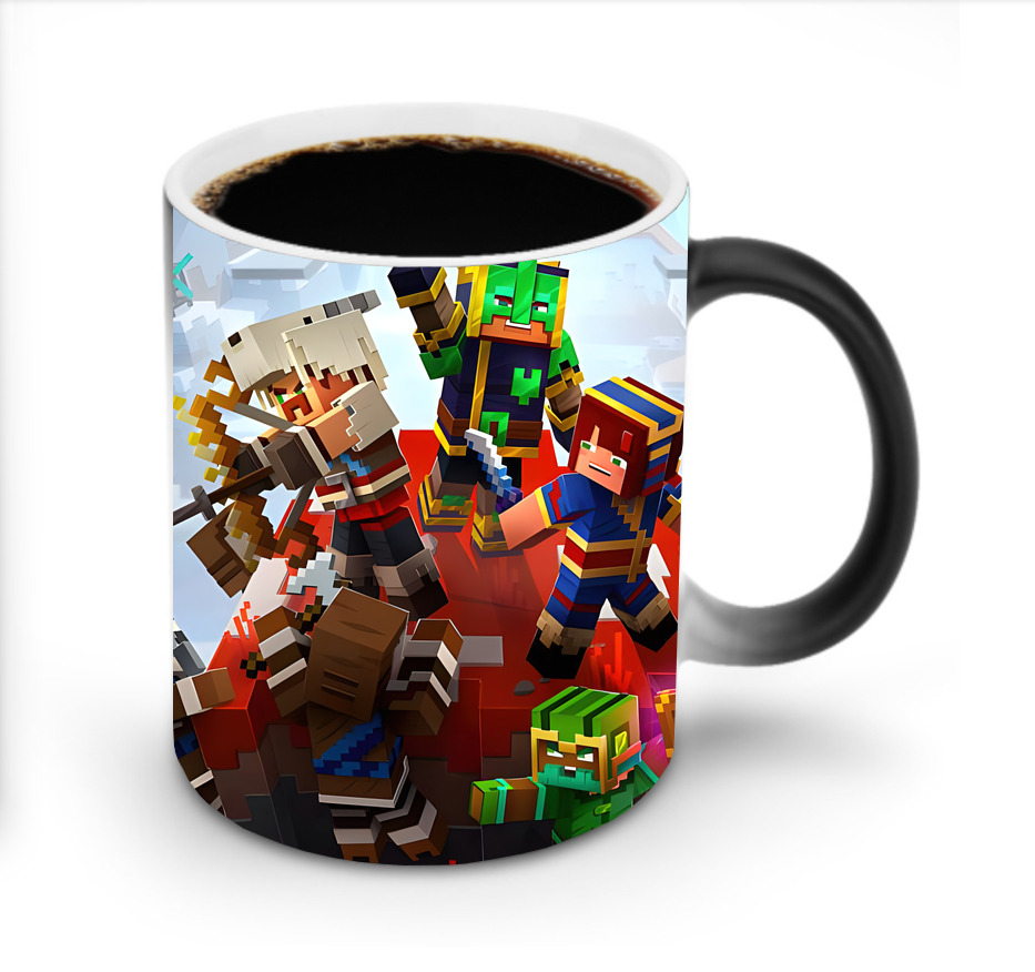 （画像用） マインクラフト ブロックの世界 Minecraft MC Block world 温度変色マグカップ
