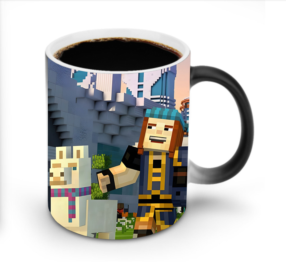 （画像用） マインクラフト ブロックの世界 Minecraft MC Block world 温度変色マグカップ