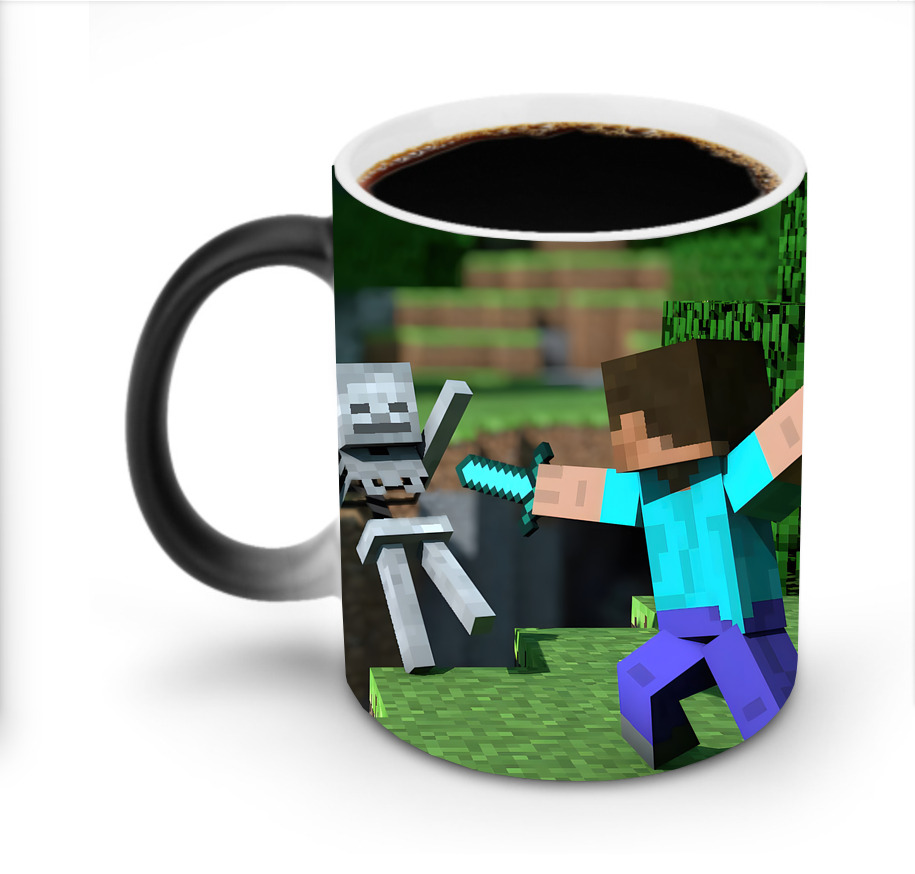 （画像用） マインクラフト ブロックの世界 Minecraft MC Block world 温度変色マグカップ