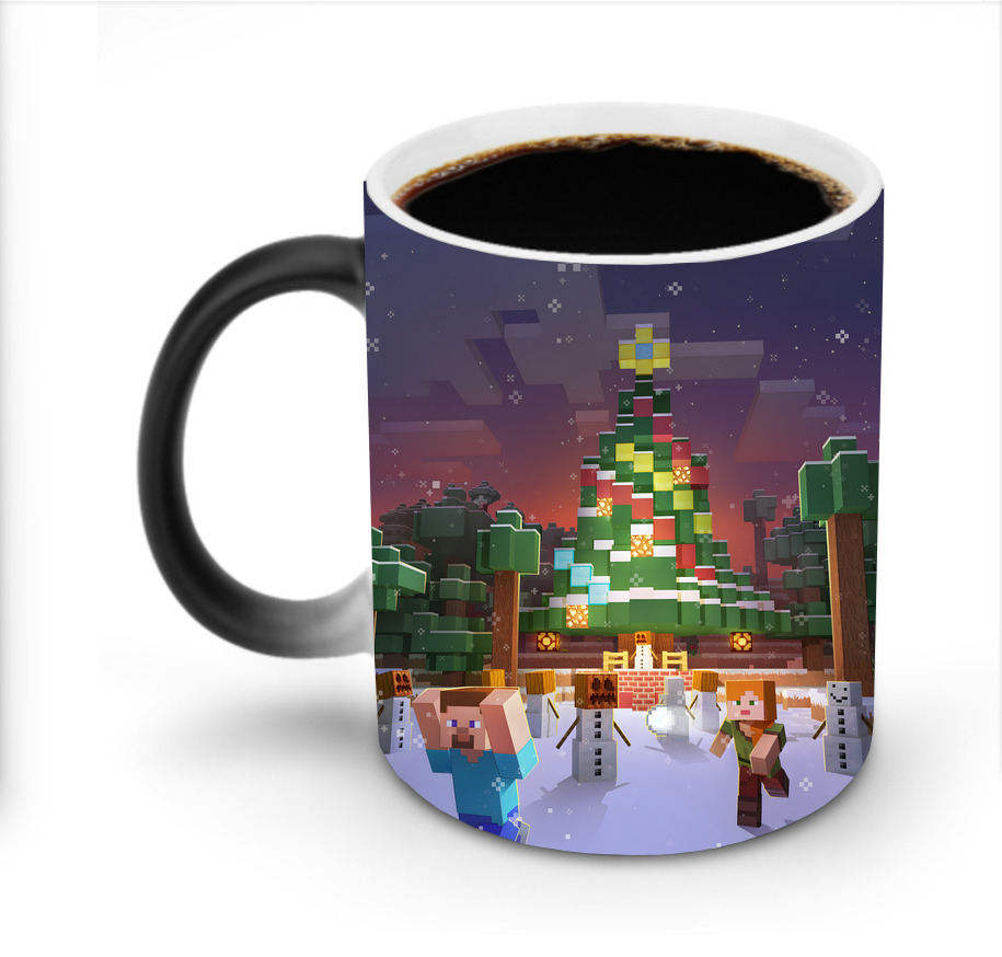 （画像用） マインクラフト ブロックの世界 Minecraft MC Block world 温度変色マグカップ