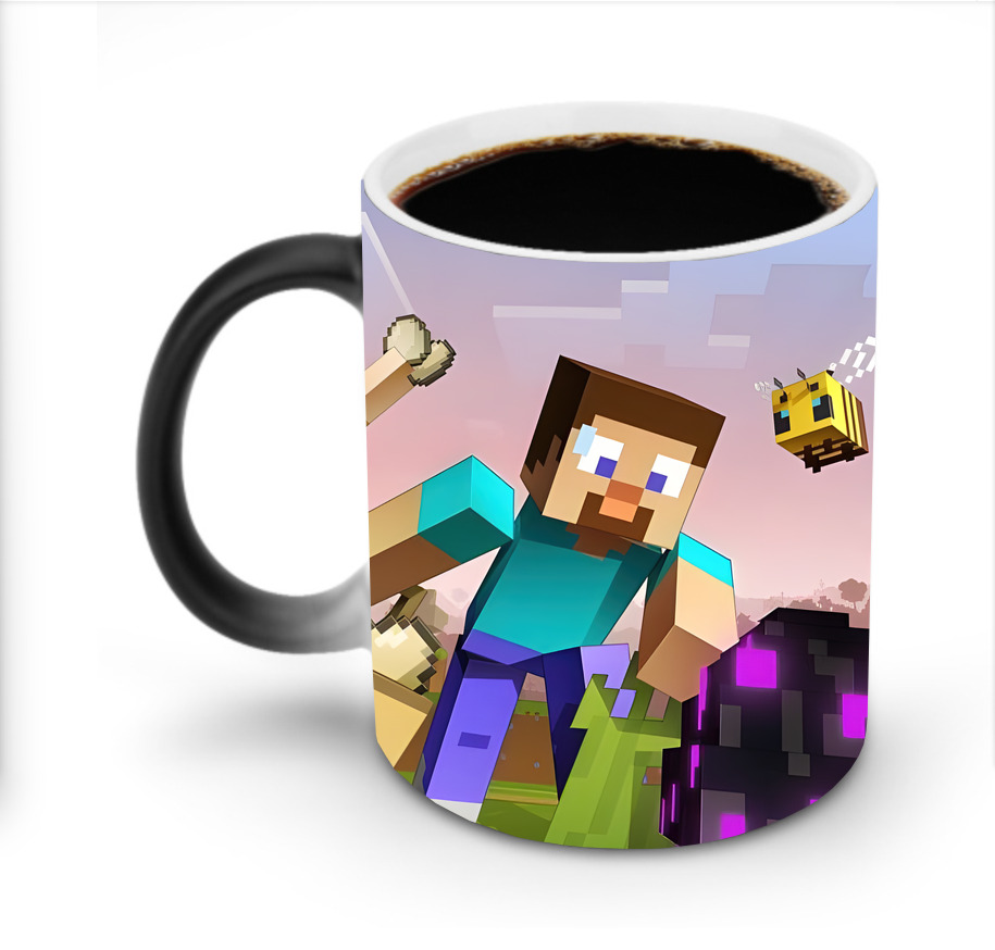 （画像用） マインクラフト ブロックの世界 Minecraft MC Block world 温度変色マグカップ