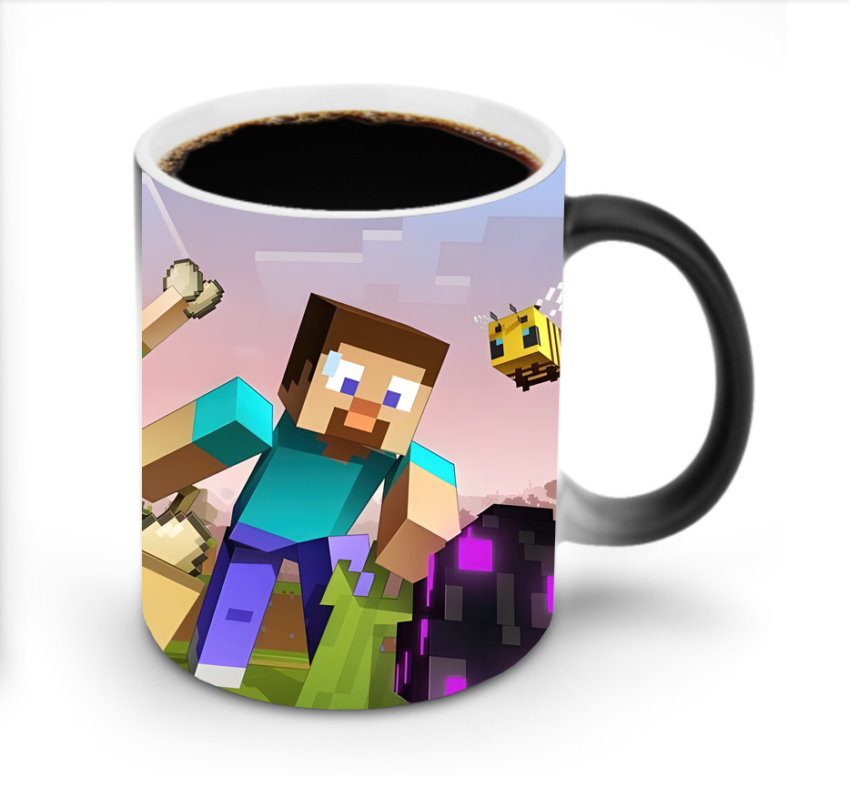 （画像用） マインクラフト ブロックの世界 Minecraft MC Block world 温度変色マグカップ