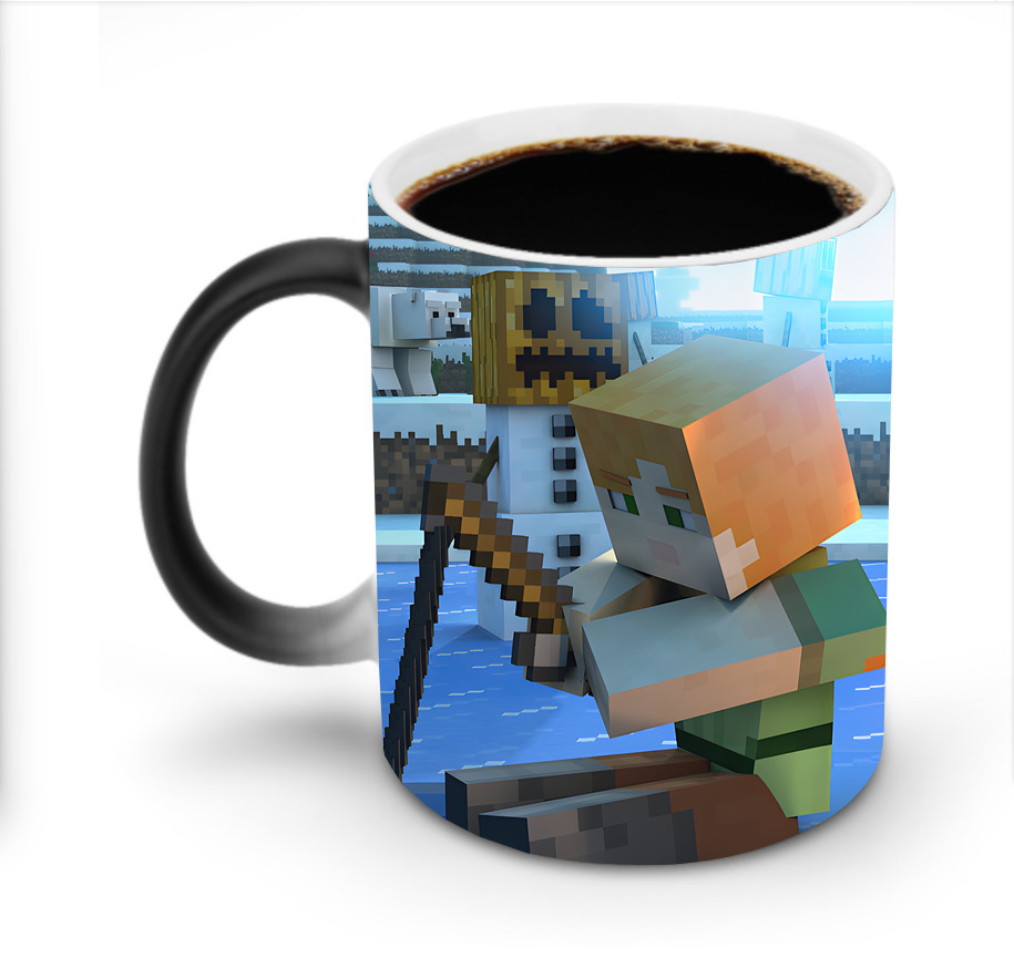 （画像用） マインクラフト ブロックの世界 Minecraft MC Block world 温度変色マグカップ
