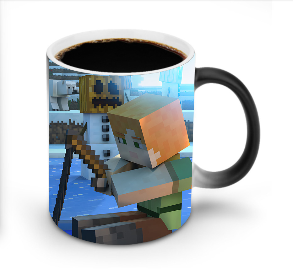 （画像用） マインクラフト ブロックの世界 Minecraft MC Block world 温度変色マグカップ