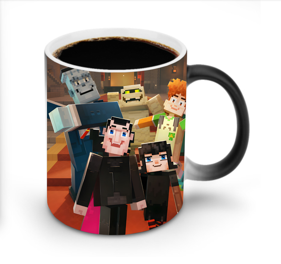 （画像用） マインクラフト ブロックの世界 Minecraft MC Block world 温度変色マグカップ