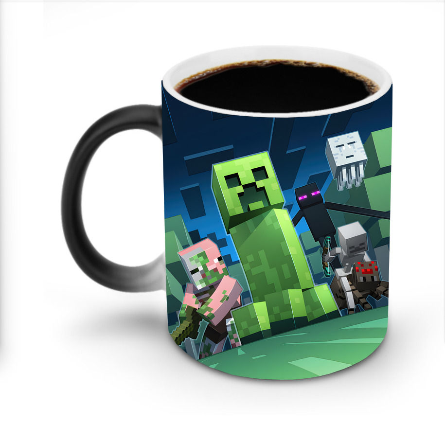 （画像用） マインクラフト ブロックの世界 Minecraft MC Block world 温度変色マグカップ